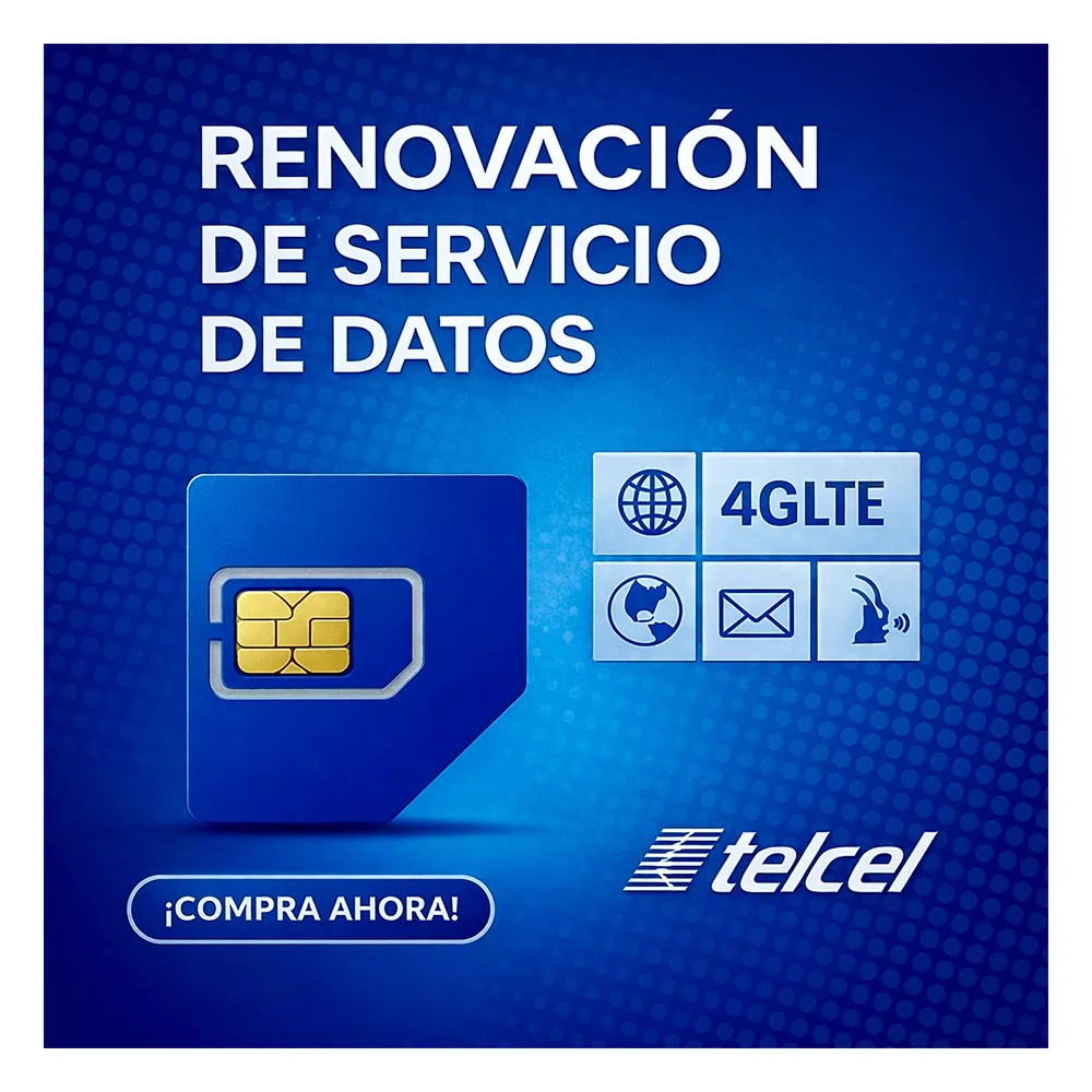 Renovación de plan anual de servicio de 6GB para SIM TELCEL