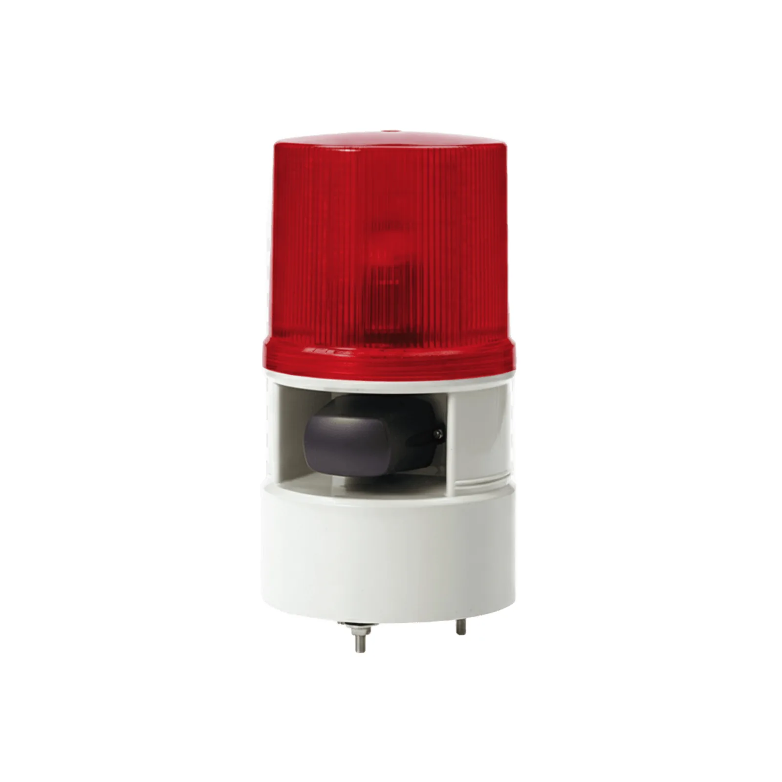 Luces de advertencia color Rojo con sirena incorporada con 5 tonos máx. 105 dB en 110-220 VCA