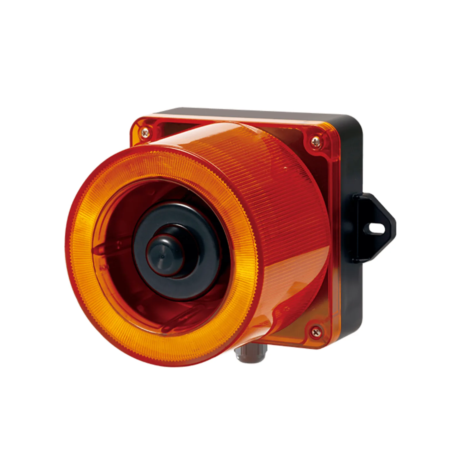 Combinacion de baliza LED color Ámbar y sirena electrónica de 31 tonos resistente a la intemperie de volumen máx. 123 dB a 110-220 VCA