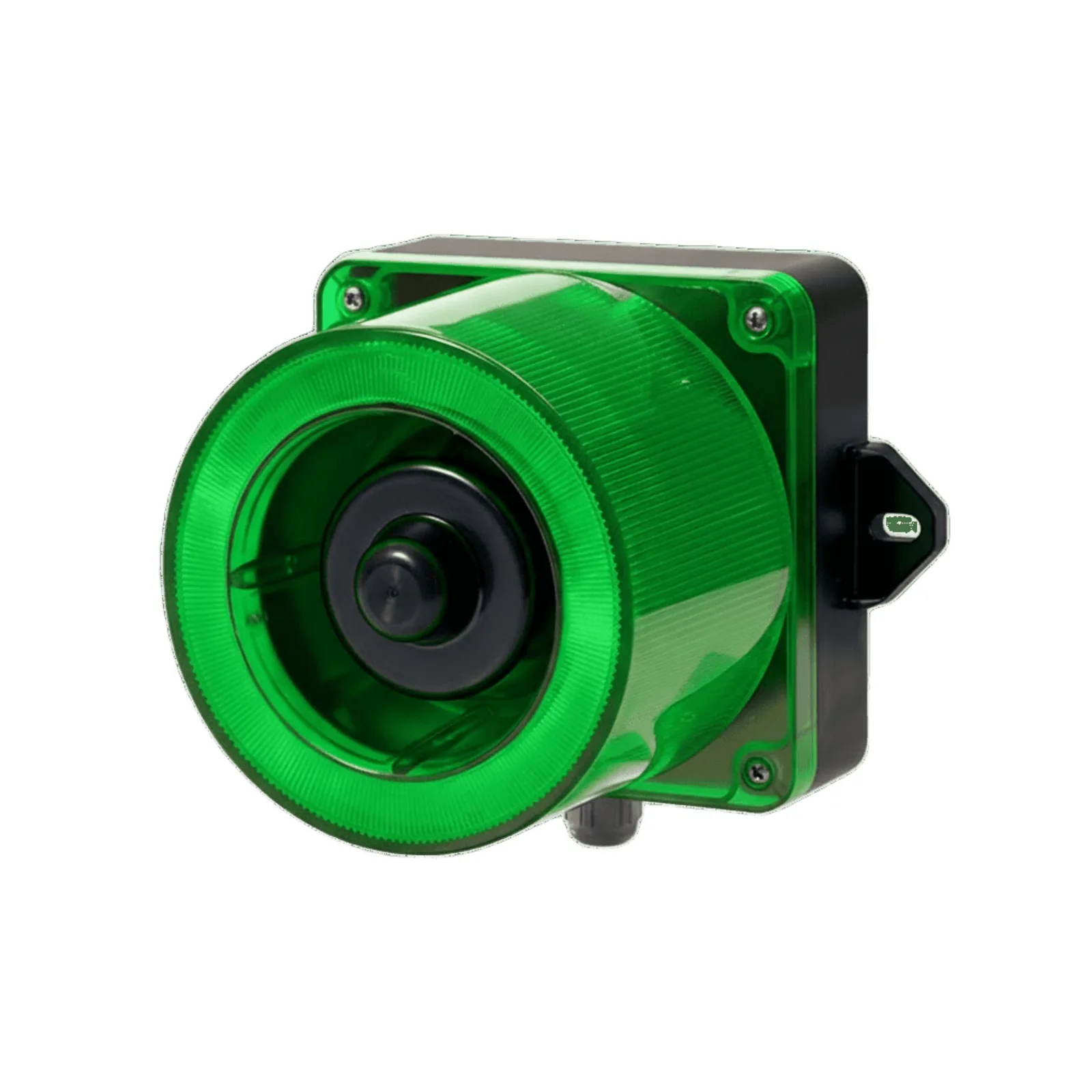 Combinación de baliza LED color Verde y sirena electrónica de 31 tonos resistente a la intemperie de volumen máx. 123 dB a 110-220 VCA