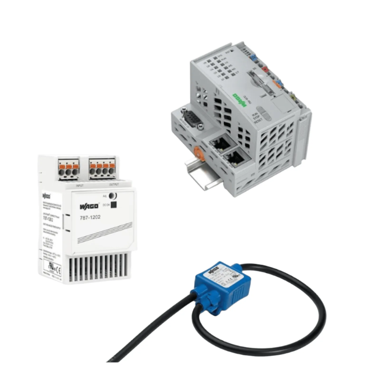 Sistema de Medición y Control de Potencia / 3 Fases 690 VAC / Controlador PFC200 / Fuente Conmutada 24VDC / Módulo Conmutador 16A / Terminales Fusibles / Rail DIN 35x7.5 mm