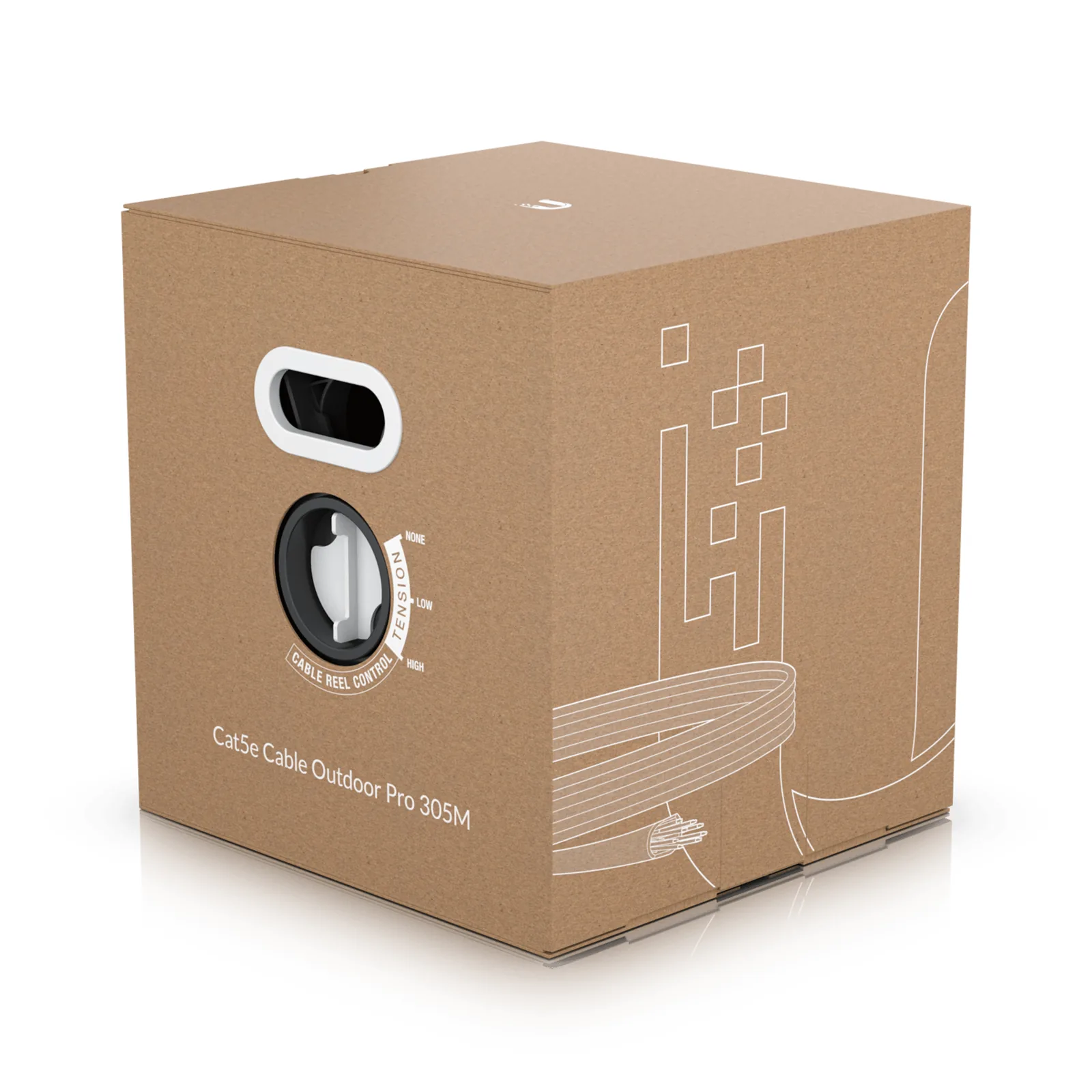 Bobina de Cable UniFi de Red Cat 5e Blindado para Exteriores de 305m Blanco