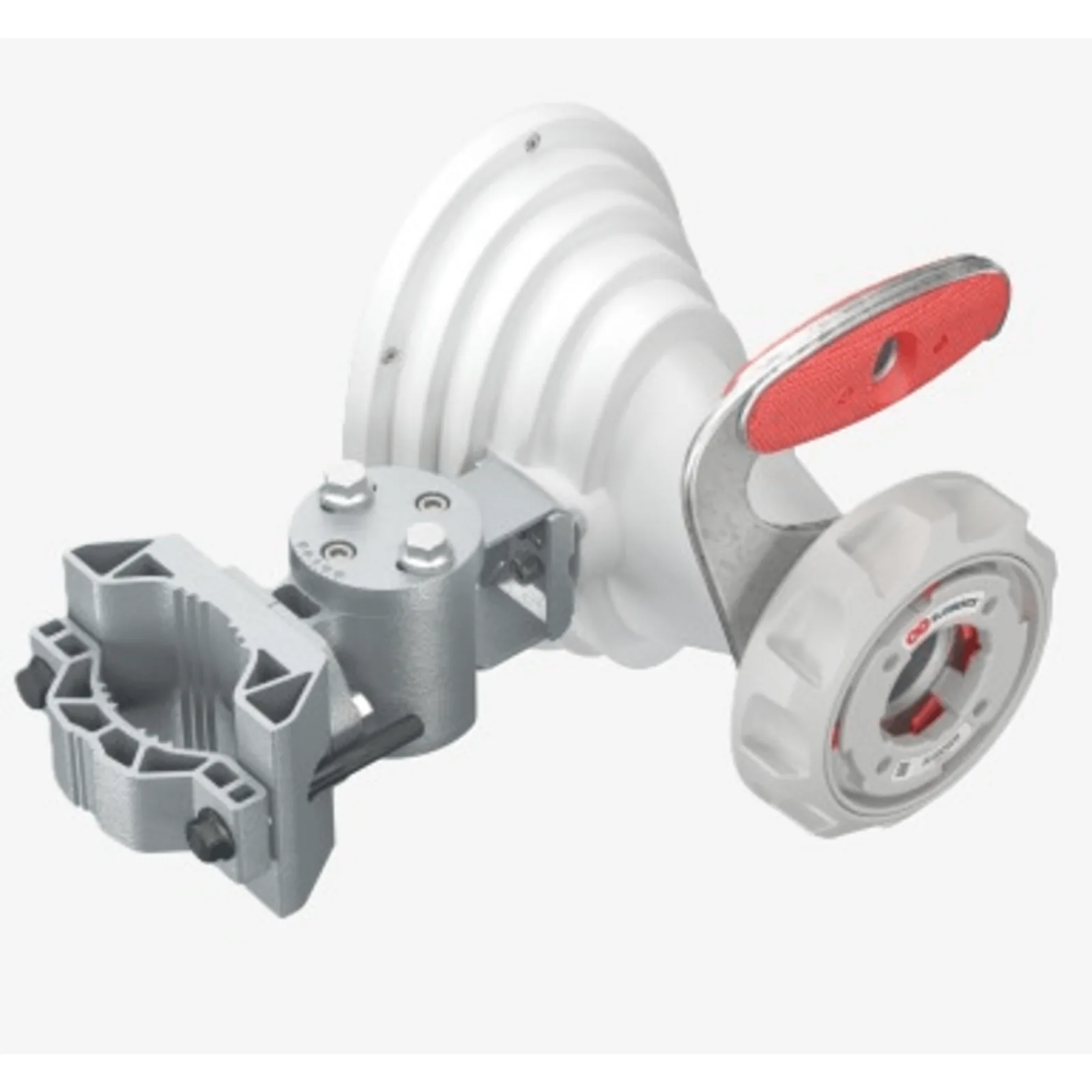 Antena Horn Asimétrica 5 GHz / 17 dBi de Ganancia / Patrón Asimétrico 45° / TwistPort™ Waveguide / IP55 / Montaje UBR / Para Plataformas Inalámbricas Compatibles