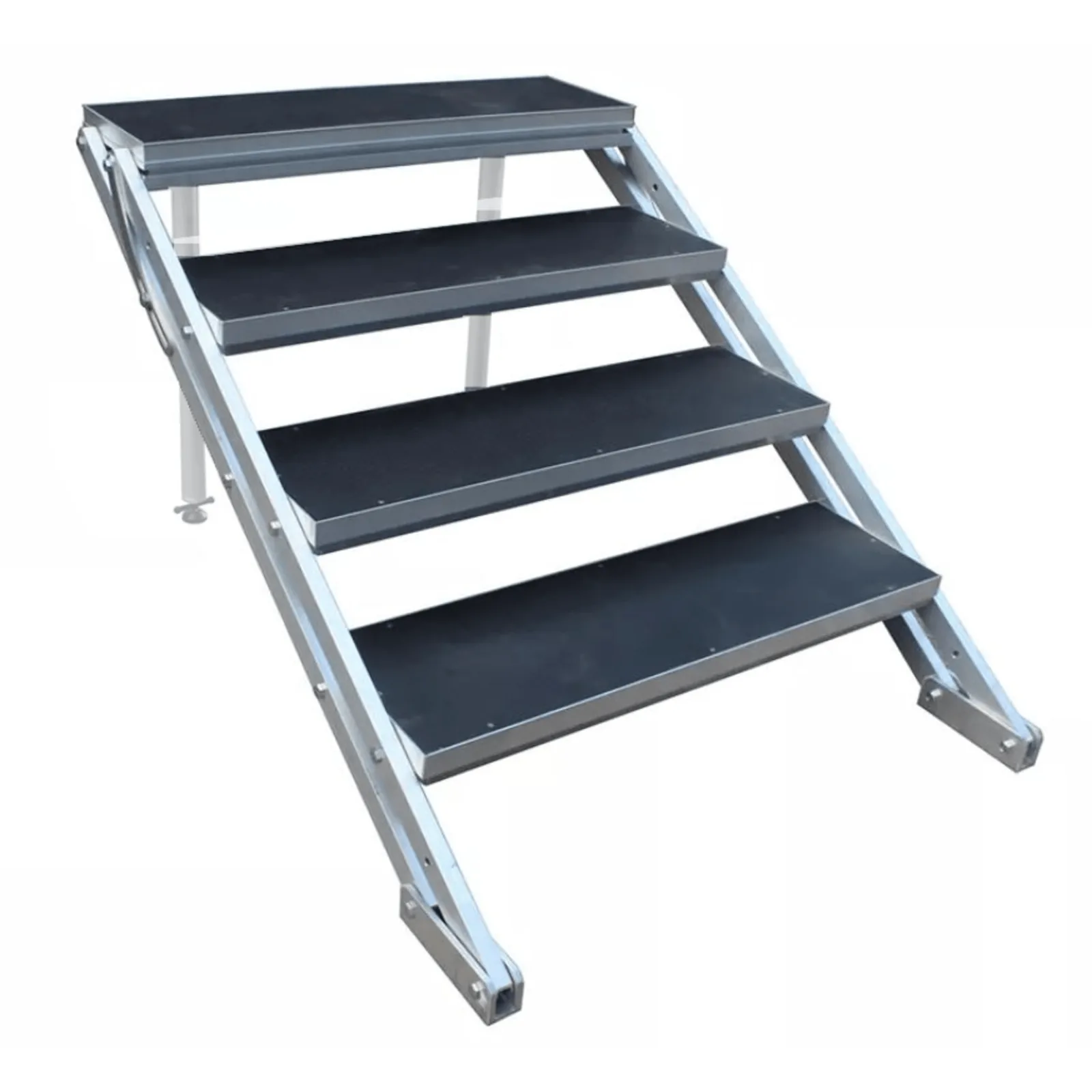 Escalera para Tarima de Escenario | Ajustable 100-170 cm | Antideslizante