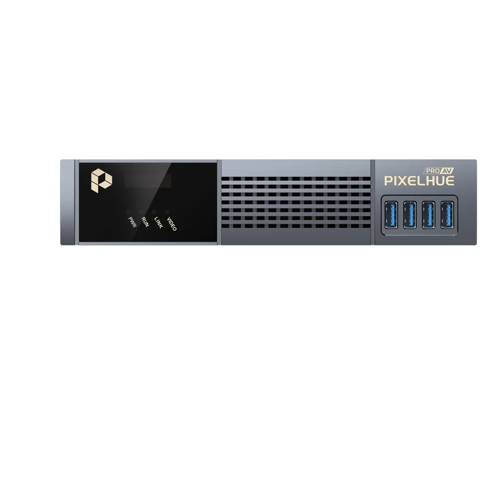 Procesador AVoIP Dual-Streaming / Encoding y Decoding Integrado / Algoritmo InstSight + H.264/H.265 / 1G Ethernet + Fibra Óptica SFP / KVM Multi-Plataforma / PoE+ / 8 Capas 1080p / Sincronización Nanosegundo