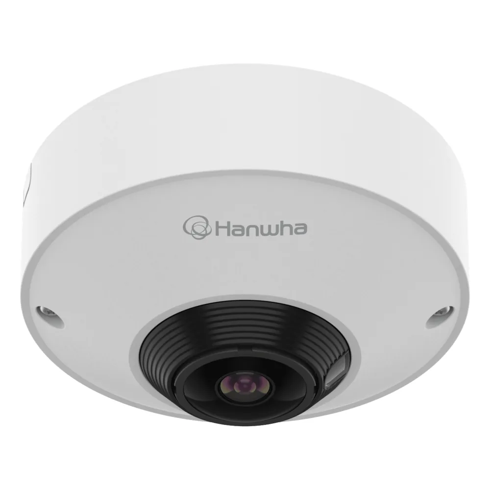 Cámara Ojo de Pez AI 12MP / Resolución 3584x2688 / Lente 1.76mm F1.8 / WDR 120dB / WiseNR II AI / Detección Persona-Vehiculo / PoE 7.3W / IP42 para uso interior
