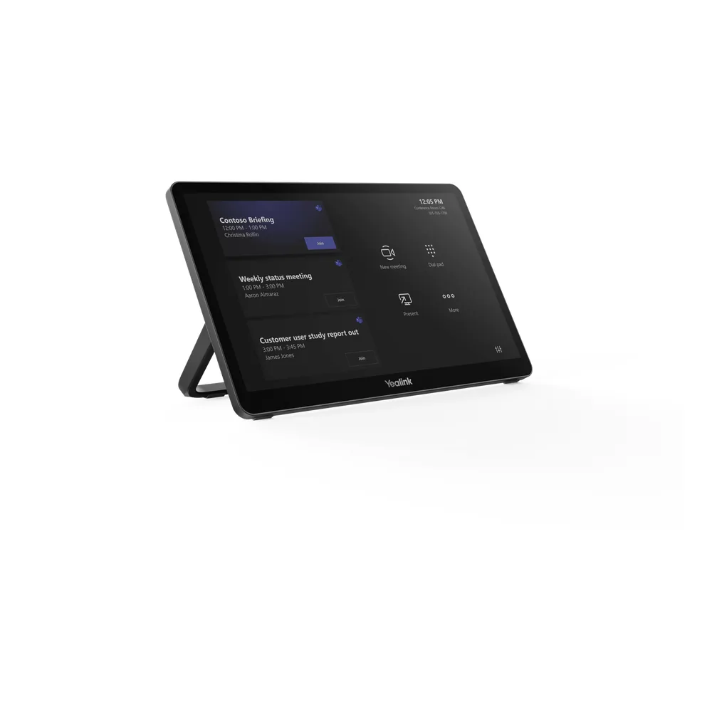 Pantalla Tactil MTouch Plus para Sistemas Microsoft Teams Rooms Yealink con Diseño Avanzado y Control Colaborativo