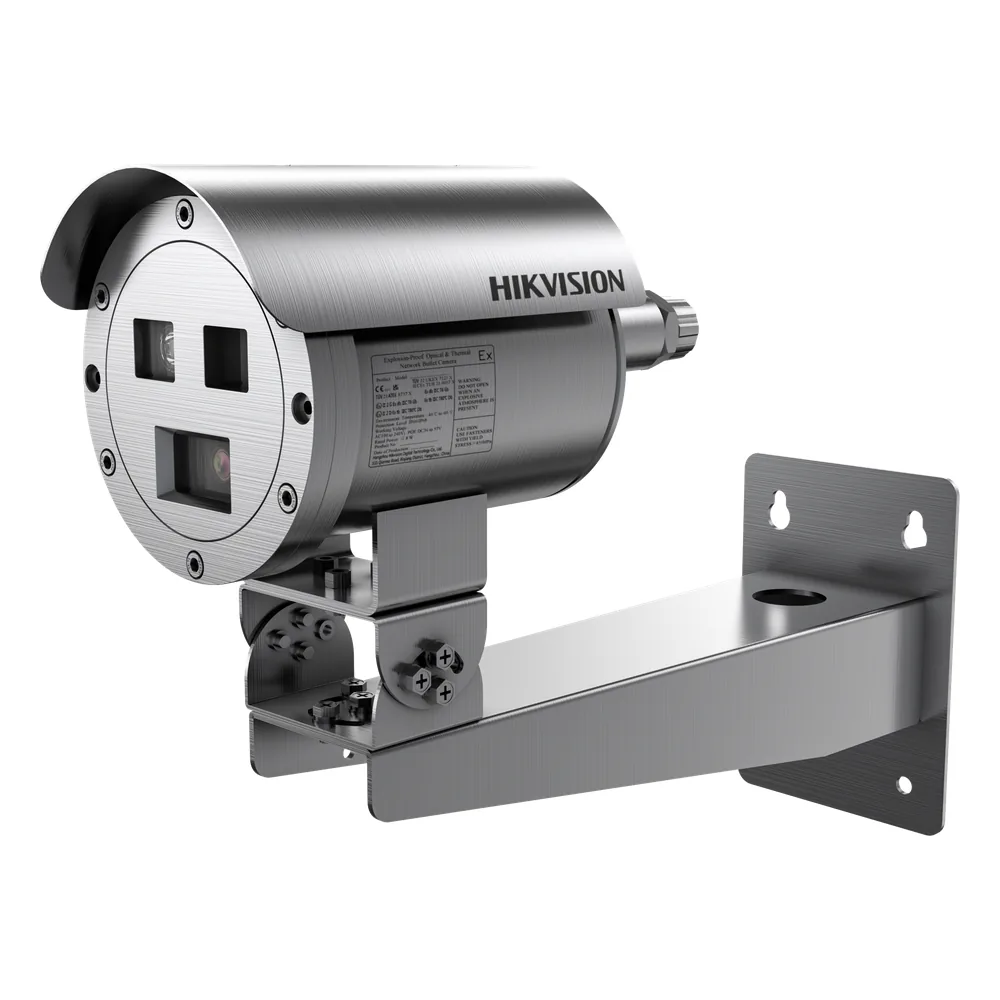 Bala IP Térmica Dual / Térmico 3.6 mm (256×192) + Óptico 4.3 mm (4 MP) / Termométrica / Detección de Temperatura (-20°C a 650°C) / IP68 / 30 m IR / Antiexplosión/ Anticorrosión