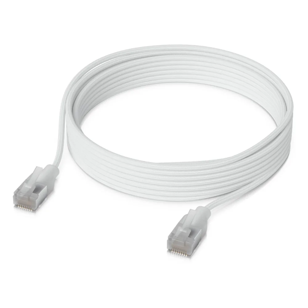 Patchcords UniFi Premium Cat6A de 3 m (9.8 Pies), hasta 10G / Soporta hasta PoE+++ / Conector RJ45 Transparente para Mejores Efectos de Luz Etherlighting