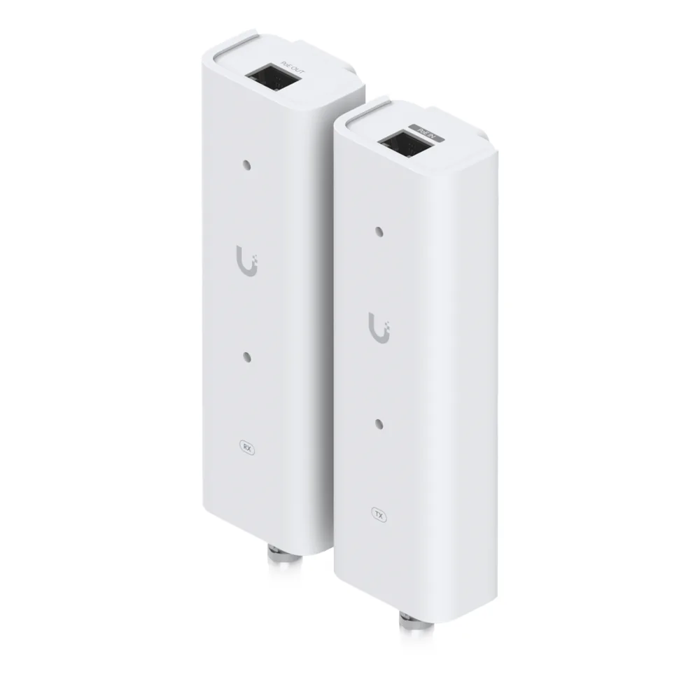 Kit Extensor PoE sobre 2 Hilos (Par Transmisor/Receptor) para Cable Par Trenzado o Coaxial, Entrada PoE++ y Salida PoE/PoE+, Incluye Adaptadores BNC
