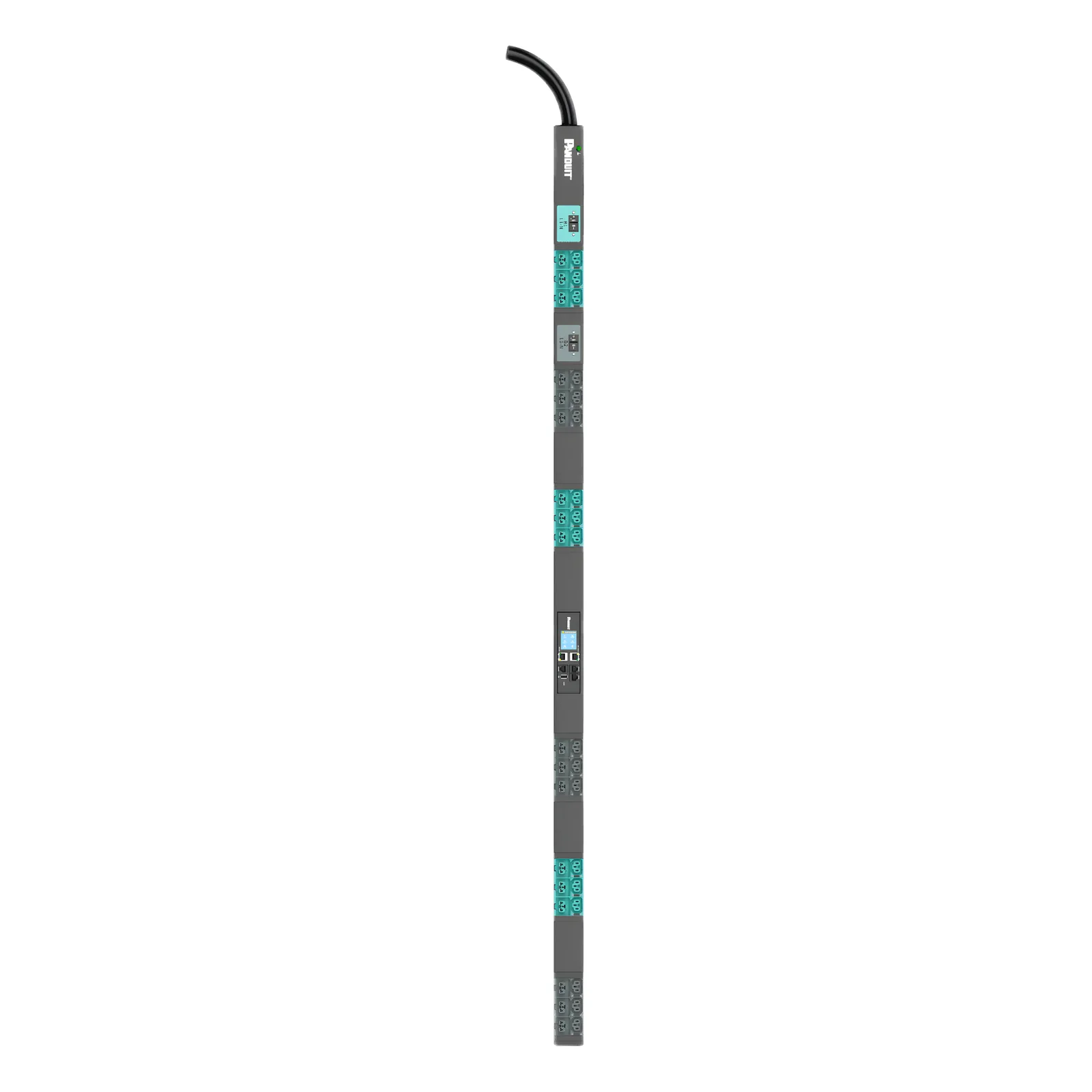 PDU EL2P Inteligente Monitoreable (MI) para Distribución de Energía, Enchufe de Entrada IEC 60309 2P+E 6h, Con 18 Salidas C13/C15 y 18 C13/C15/C19/C21, de Instalación Vertical, 230 Vca, 32 Amp