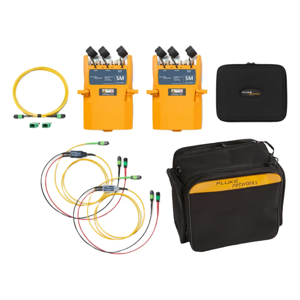 Kit de Extensión de Módulos de Certificación Fibra Óptica Monomodo MPO / CertiFiber Max / Cables de Referencia / Incluye Maletín Versiv-XL