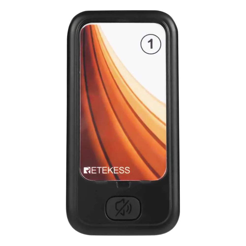 Pager Recargable TD173 / 3 Modos de Alerta: Sonido, Vibración y LED / Recepción de Señal Fuerte 148mW / Batería 3.7V 200mAh / Personalizable con Logo / Dimensiones 100x50x10 mm (3.9x2x0.4 in)