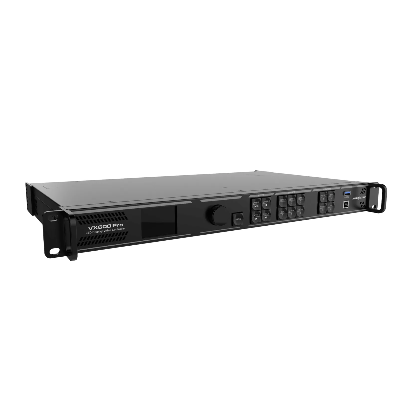Controlador All-in-One VX600 Pro / 3.9 Millones de Píxeles / 6 Puertos Ethernet Gigabit / 4K×2K@60Hz / 6 Capas SuperView III / Fibra Óptica 10G / USB 3.0 Playback / 256 Presets