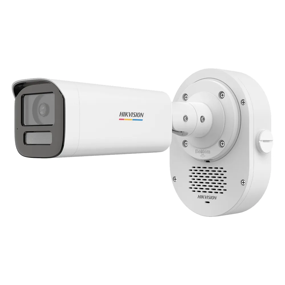 [SoundMax] Cámara Bullet TurboHD 2 Megapixel / ColorVu / Audio Bidireccional / Sirena Integrada / Luz Dual 60m IR + 60m Luz Blanca / Exterior IP67 / Alarma Audible y Estroboscópica / 90° de Visión
