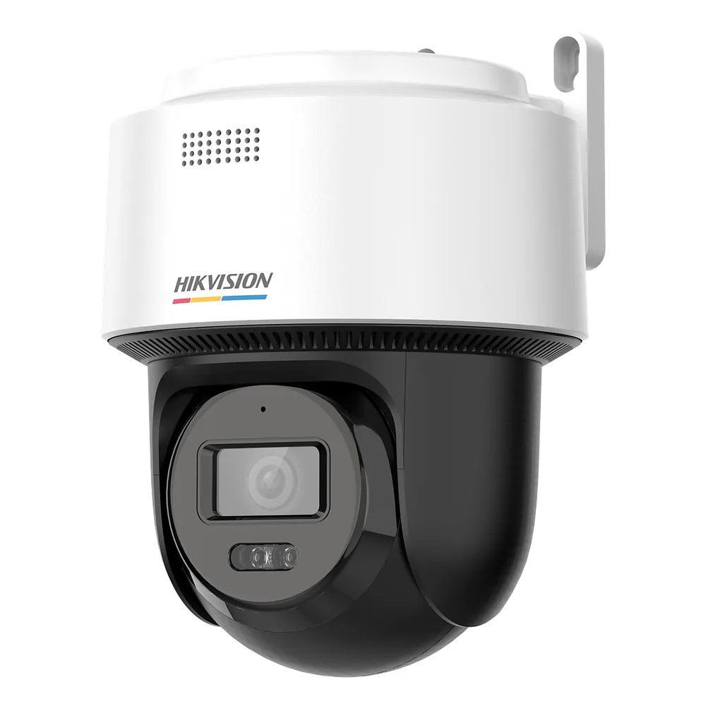 [ColorVu + Dual Light] Cámara Exterior PT TurboHD 3K / Audio Bidireccional y Sirena / Luz Blanca 40 m / IP66 / -30°C a 60°C / Material Plástico
