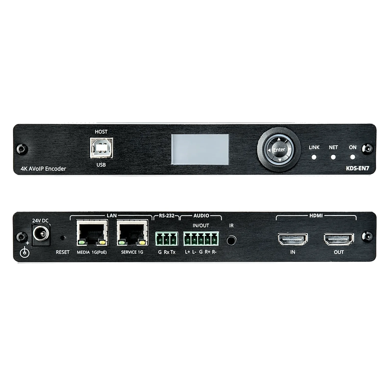 Codificador AVoIP | Entrada HDMI | 4K60 | Red 1G | Soporta KVM | IR RS232 CEC | HDR10 | PoE | Escalable 999 Canales | Baja Latencia