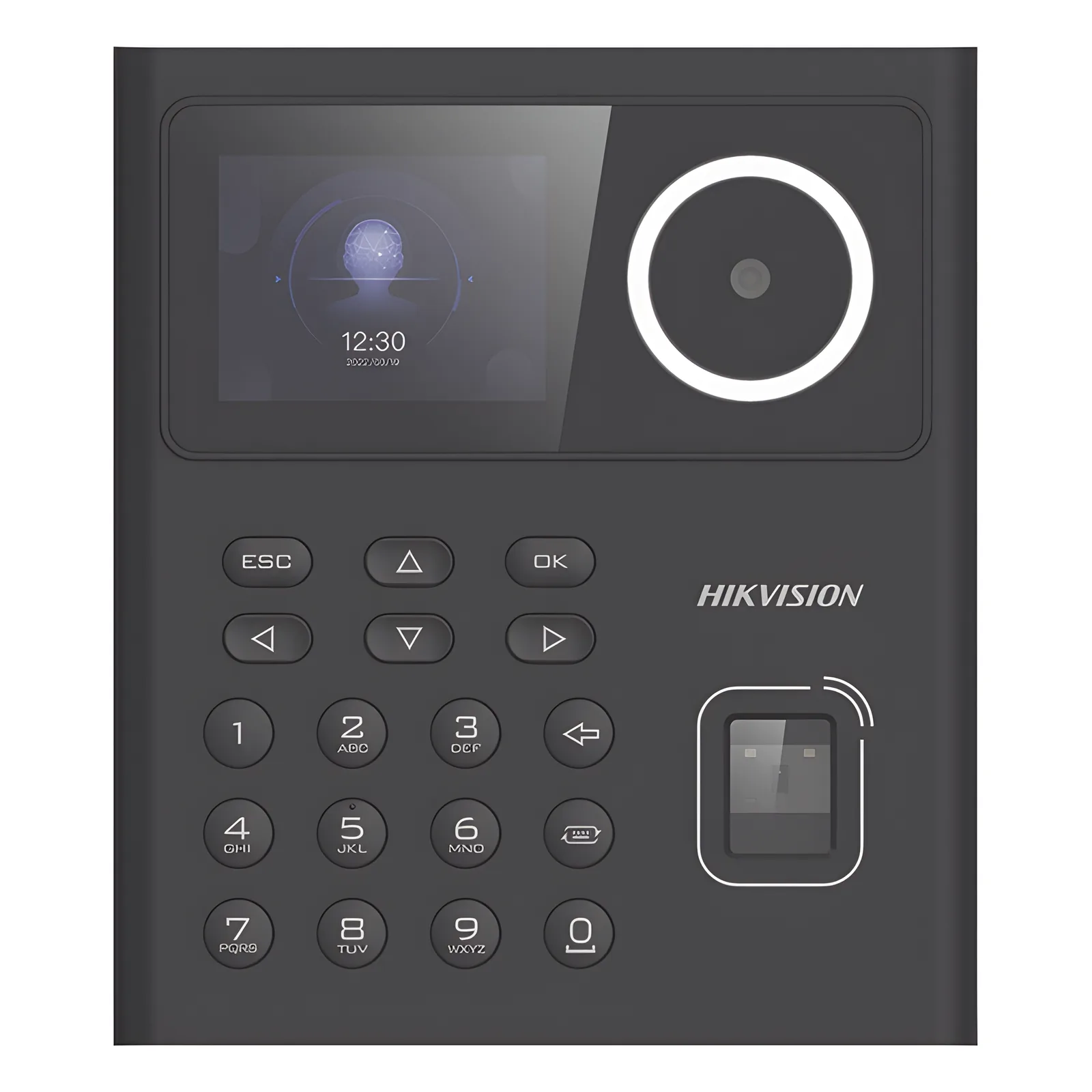 Terminal Facial Min Moe Administrable por Smartphone o Nube / Acceso y Asistencia / Lector PROX EM y Huellas/ 500 rostros / 1000 Huellas / Detección de Cubrebocas / HikConnect / Reconocimiento a 1.5 mts de distancia / HIK-IA