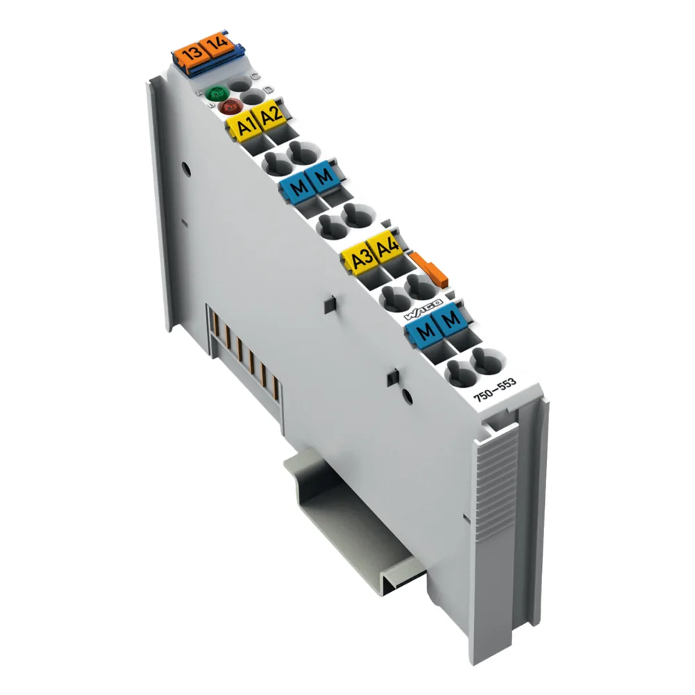 Módulo de Salida Analógica / 4 Canales 0-20 mA / 12 bits Resolución / Aislamiento Galvánico 500 kV / CAGE CLAMP® / IP20 / Carril DIN-35
