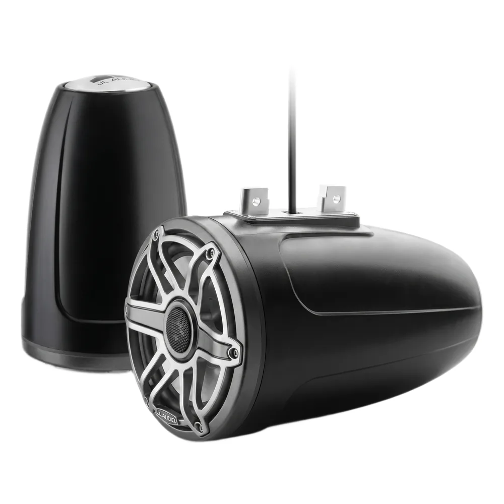 Bocina Marina Coaxial Serie M6 / 7.7 Pulgadas / Woofers Optimizados DMA / Tweeters de Cúpula de Seda / Montaje Tubular o Superficie / Iluminación LED RGB Transflective / Certificación UV y Niebla Salina