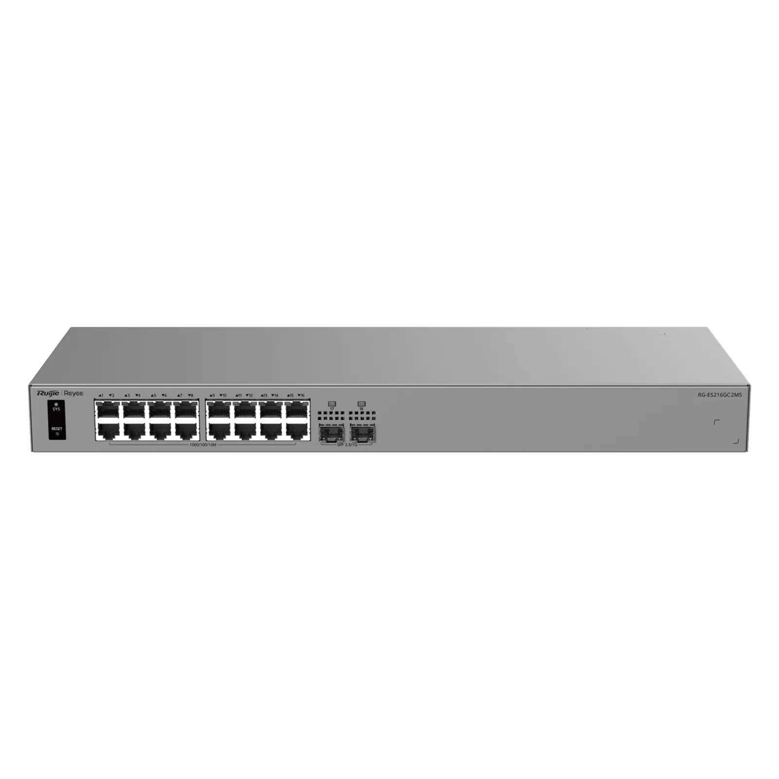 Switch Inteligente Capa 2 / 16 Puertos Gigabit / 2 Puertos SFP 2.5GE / 42 Gbps / Gestión Cloud / ERPS / Diseño Fanless / Modo CCTV / Protección 6 kV