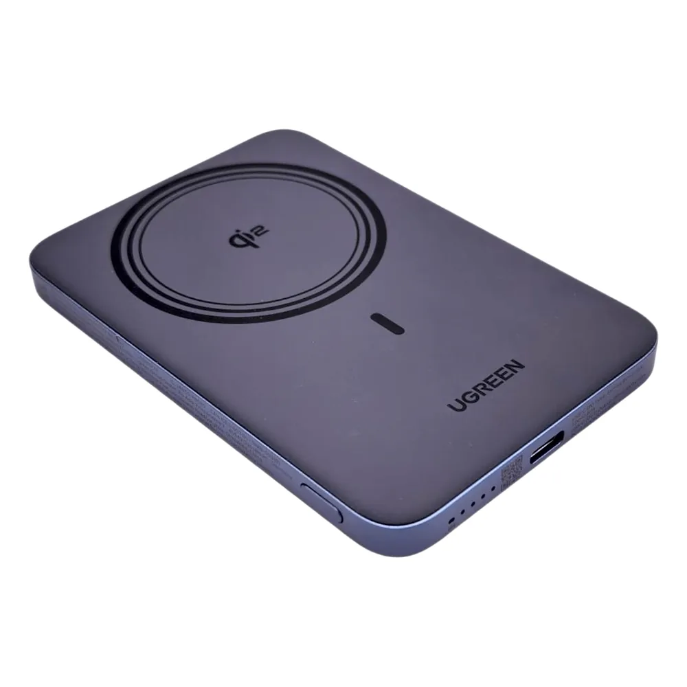 Power bank Magnético Inalámbrico / 5000 mAh 19.6 Wh / USB-C 20W PD3.0 / Carga Inalámbrica Magnética 15W / Salida Simultánea Cable + Wireless / Ultrafino 8.6 mm (0.3 in)