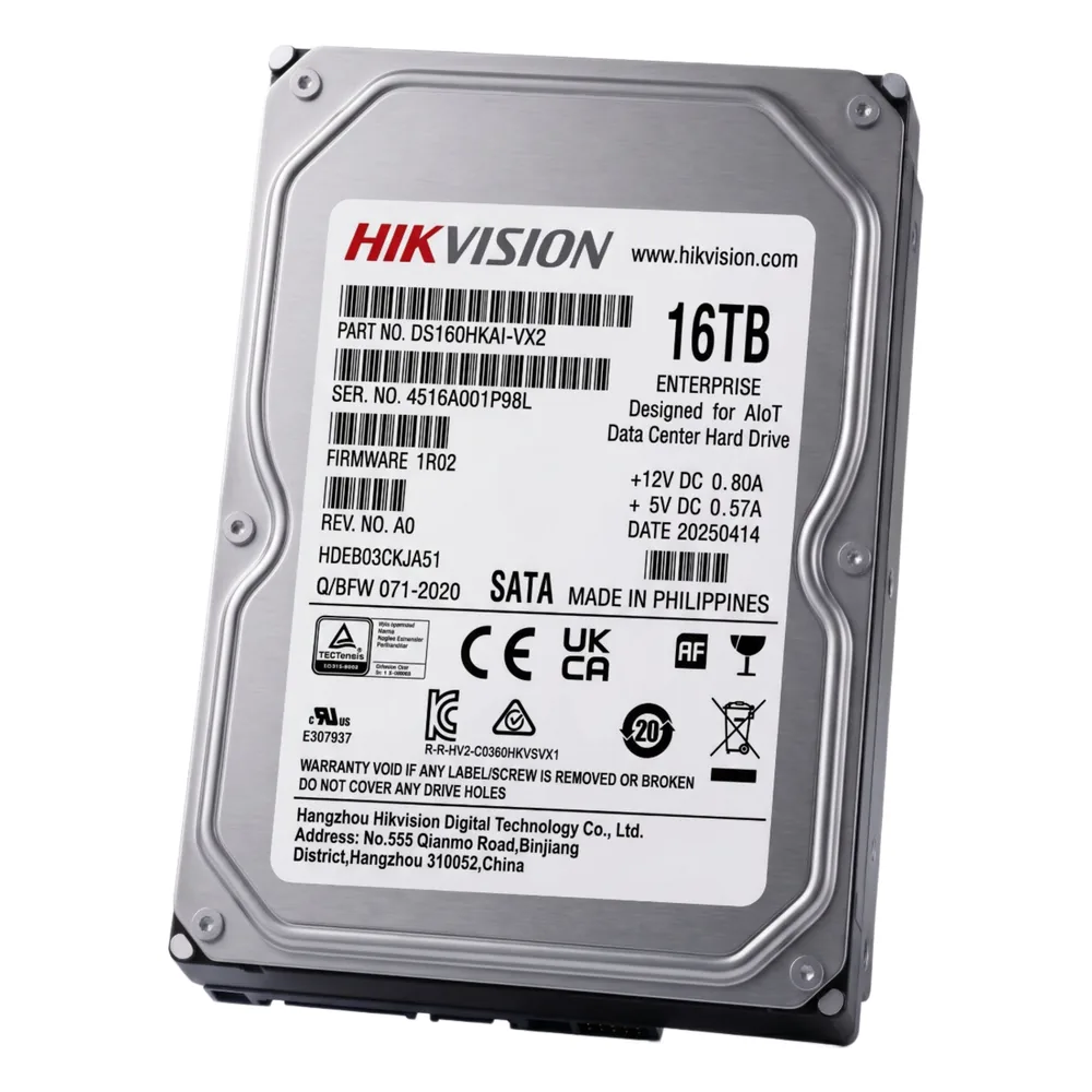 Disco Duro Empresarial / 16 TB / 3.5 pulgadas / SATA 6 Gbit/s / 7200 RPM / Caché 1024 MB / 24x7 / 550 TB/Año