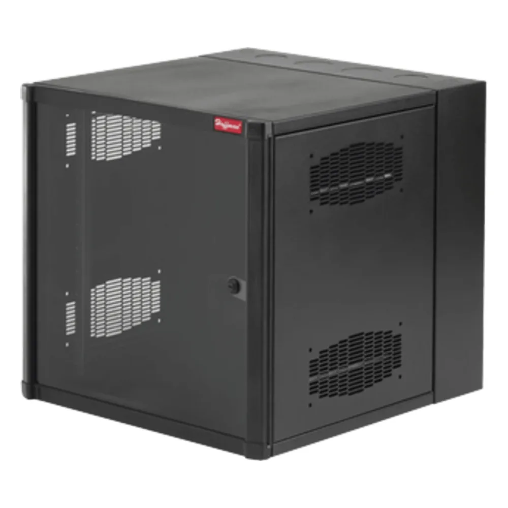 Gabinete AccessPlus de 8 UR Montaje en Pared de 19in / Doble Bisagra / Puerta con Ventana de Seguridad / 425 mm (16.7 in) x 620 mm (24.4 in) x 638 mm (25.1 in) / Color Negro