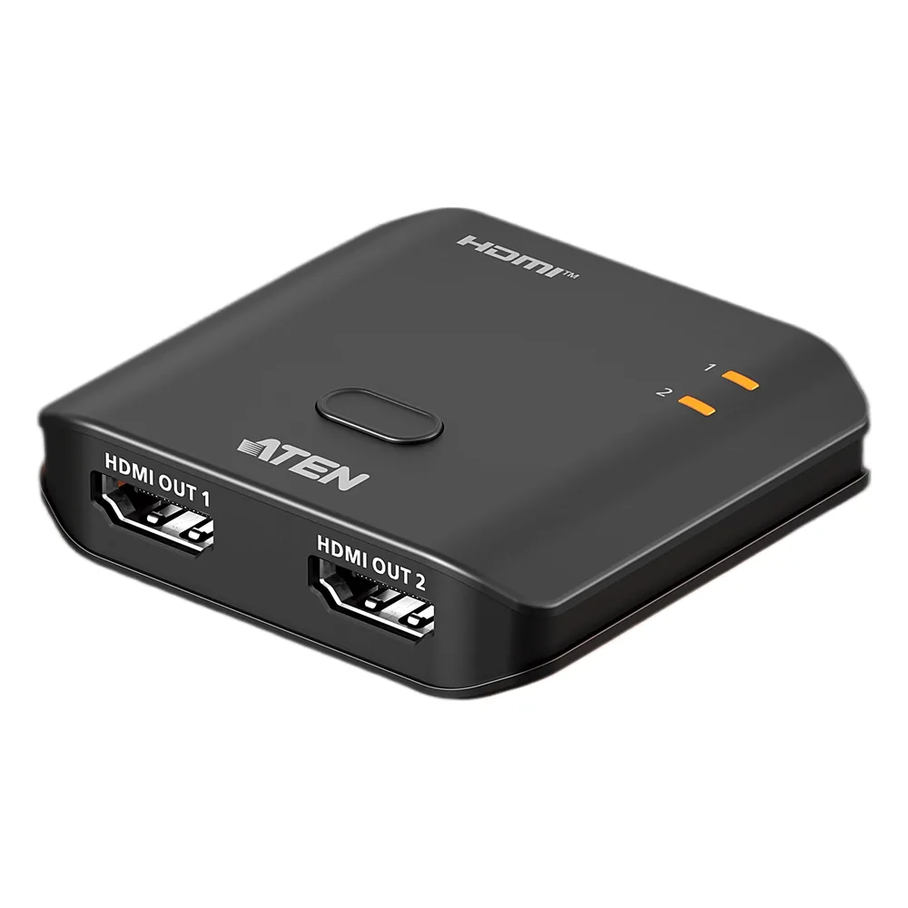 Splitter HDMI 2 Puertos True 4K Essentials | Resolución 3840x2160@60Hz | EDID Sync | HDR10+ | HDCP 2.2 | 18Gbps | LPCM 7.1 | Control por Botón | Plástico | 0.03 kg | 6.10 x 5.65 x 1.52 cm (2.4 x 2.22 x 0.6 in)
