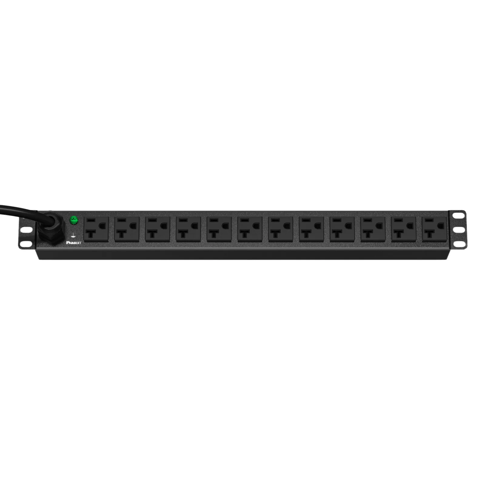 PDU ES2P Básico para Distribución de Energía, Enchufe de Entrada NEMA 5-20P, Con 12 Contactos NEMA 5-20R, Instalación Horizontal de 19in, 1UR, 20 Amp, 120 Vca