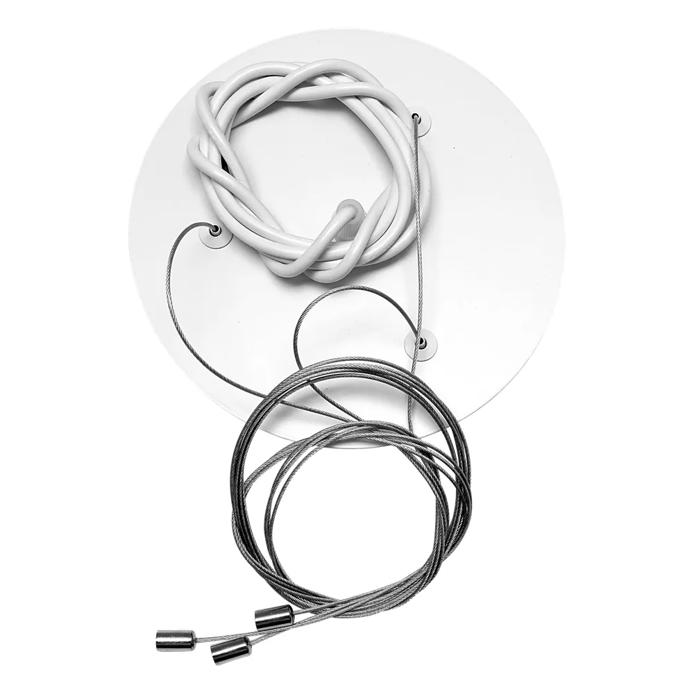 Base con Accesorio de Suspensión para Lámpara JLCR-2000B / Dimensiones 180 mm x 35mm / 127-85 a 265 V CA / Tensor 1510 mm / Cable 1490 mm / Cable H03VV-F 2 X 0.5mm² / 127-85 a 265 VAC.