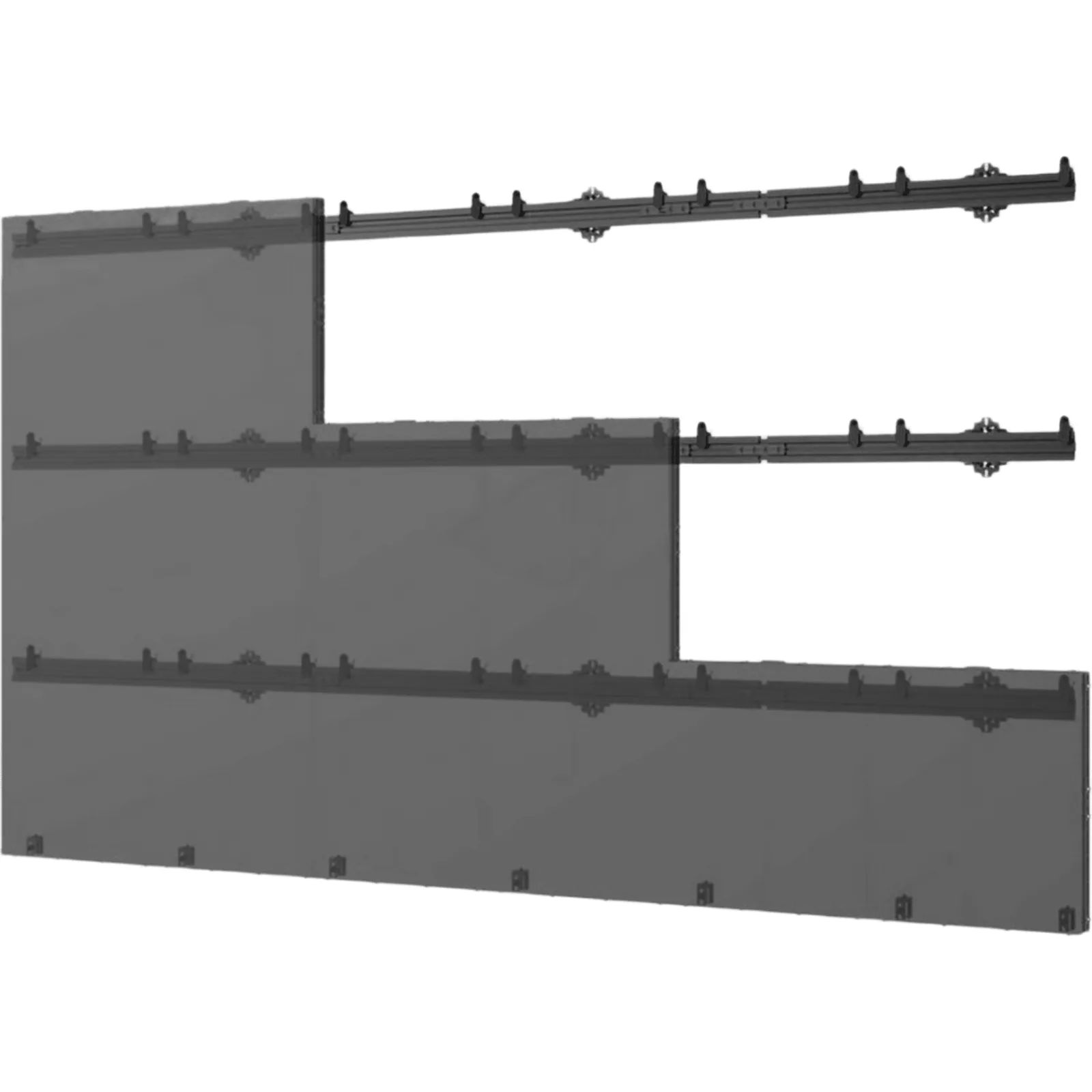 Sistema de Montaje Universal para paneles LED dvLED / SEAMLESS Connect / 5x6 Paneles / Capacidad (284.1 kg) / Aluminio / Ajuste de Precisión / Hasta 135" 3.05 x 1.69 m