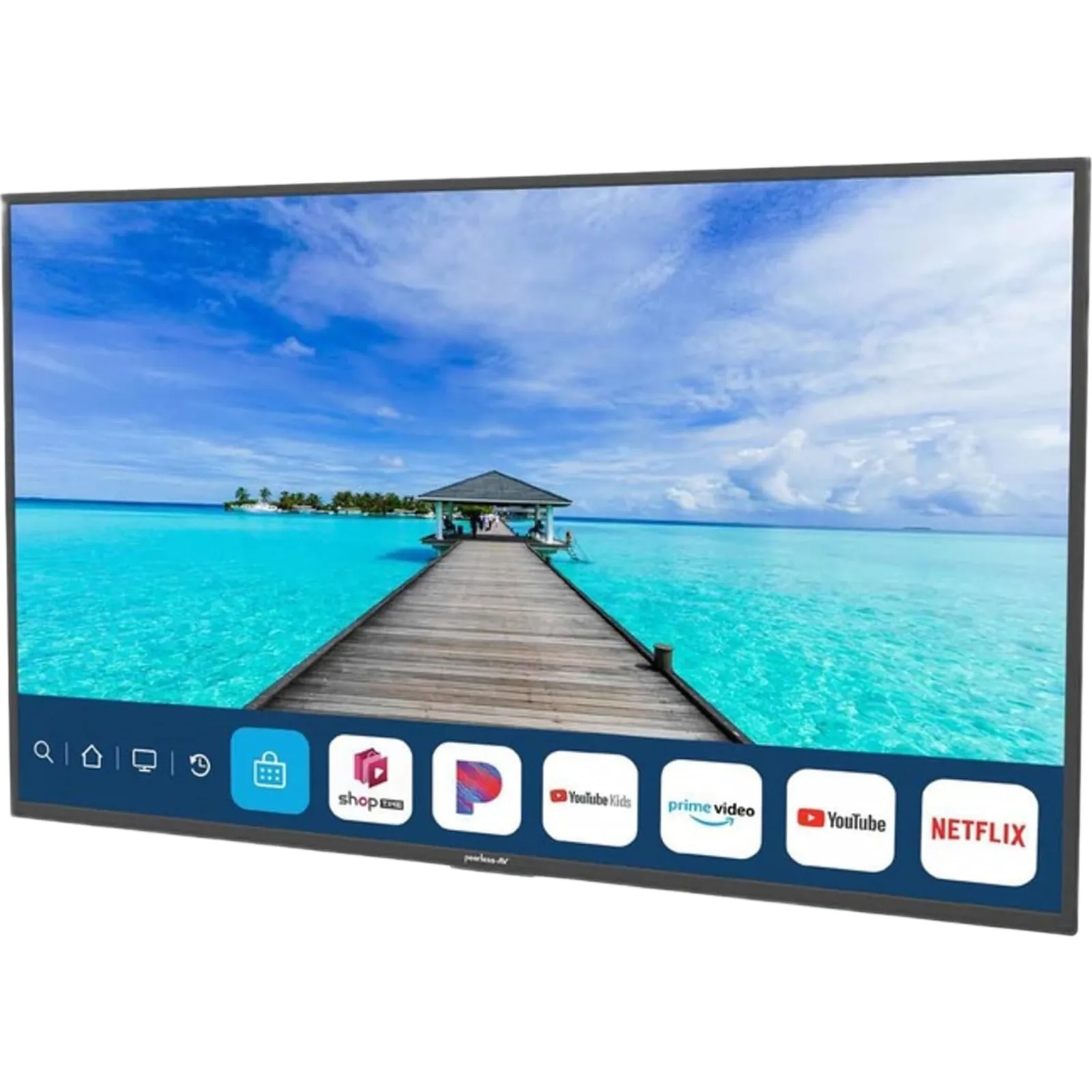 SmartTV para Exteriores Neptune™ 65" 4K UHD / 500 nits Sol Parcial / webOS / IP54 ideal para areas con techado parcial / VESA 300x200 / Incluye Soporte de Pared Inclinado
