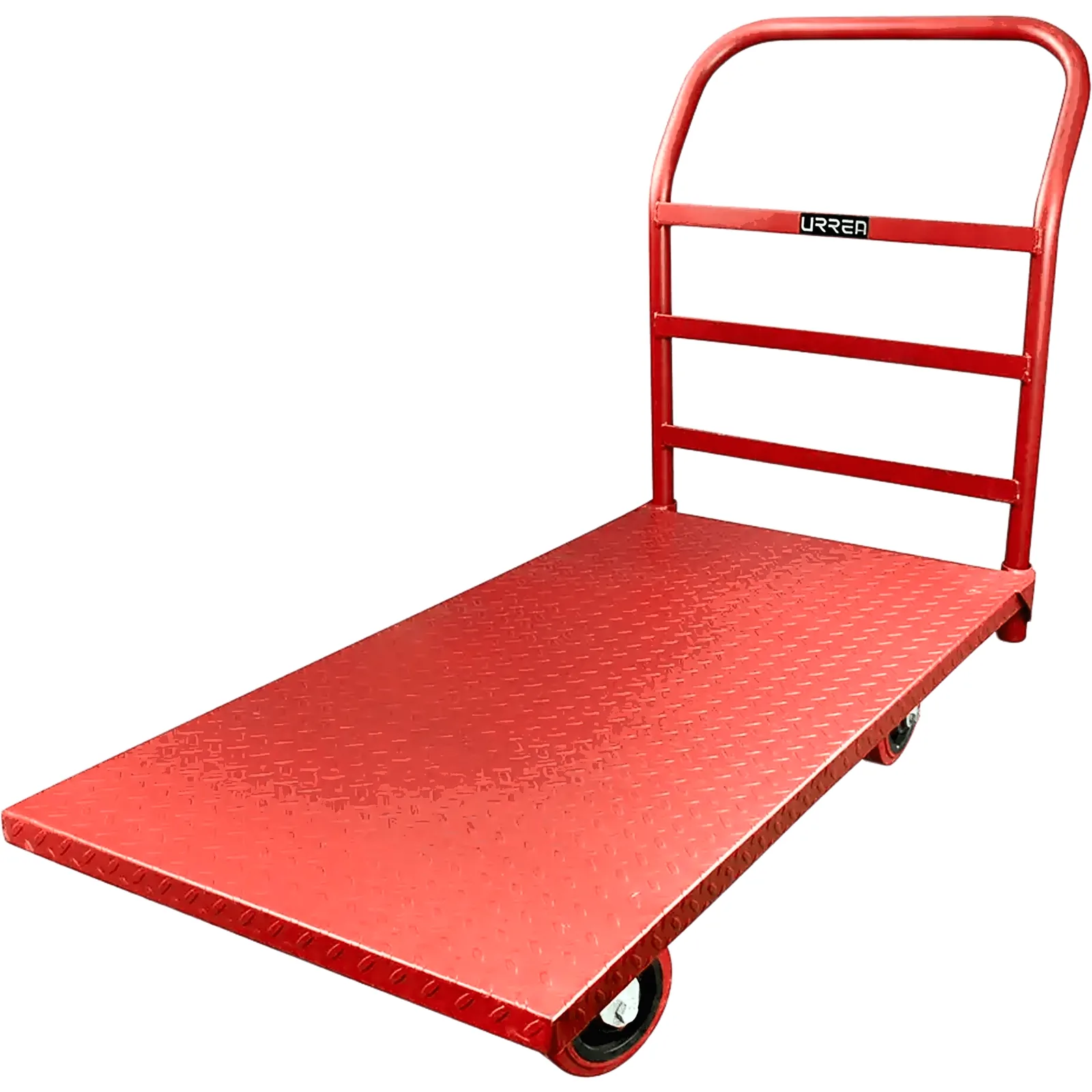 Carro Plataforma Industrial / Capacidad 1000 kg / Tarima Lámina Calibre 16 / Manerales Desmontables / Ruedas Poliuretano / Uso Industrial