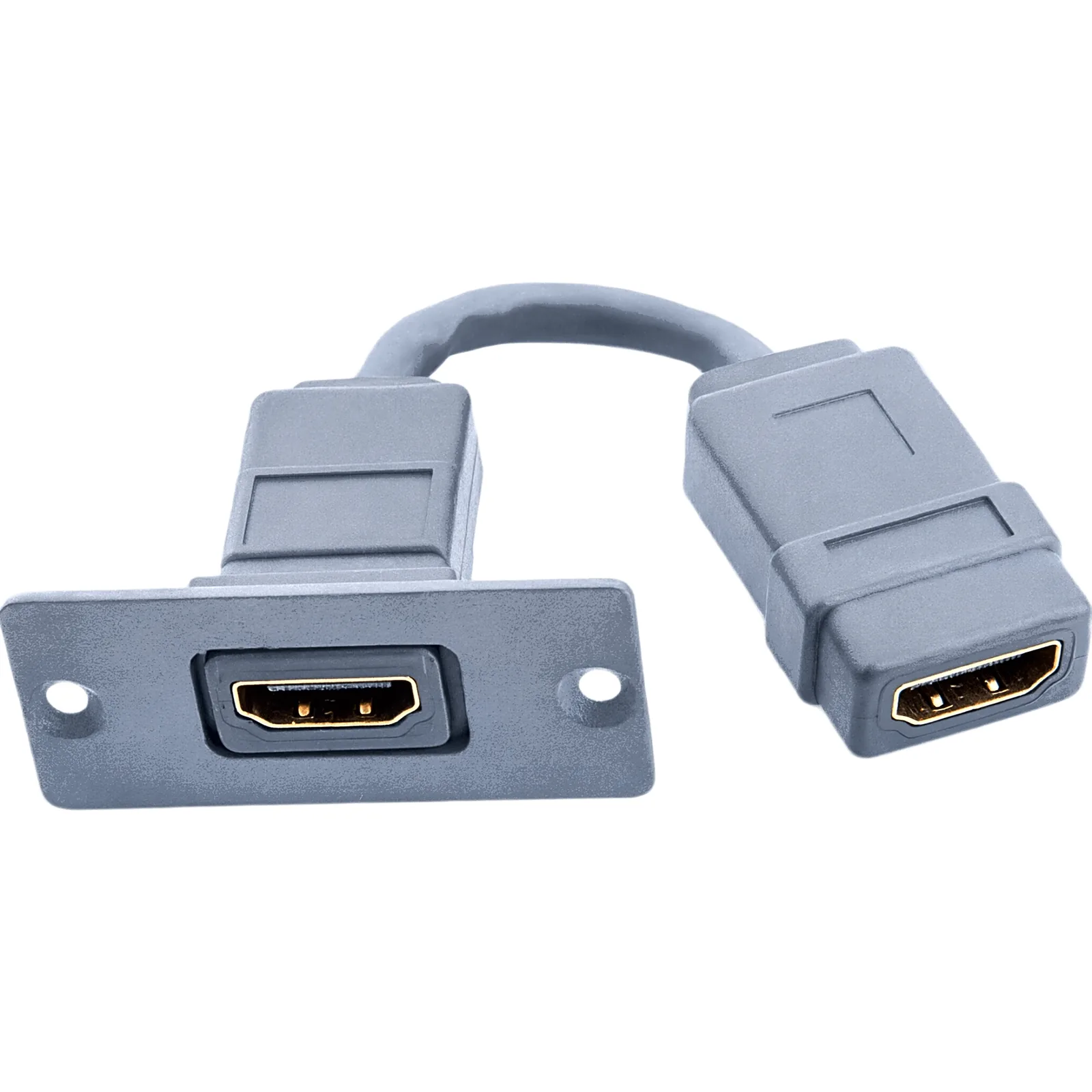 Wall Plate Inserción HDMI | Conexiones HDMI | Tamaño Espacio Simple | Gris