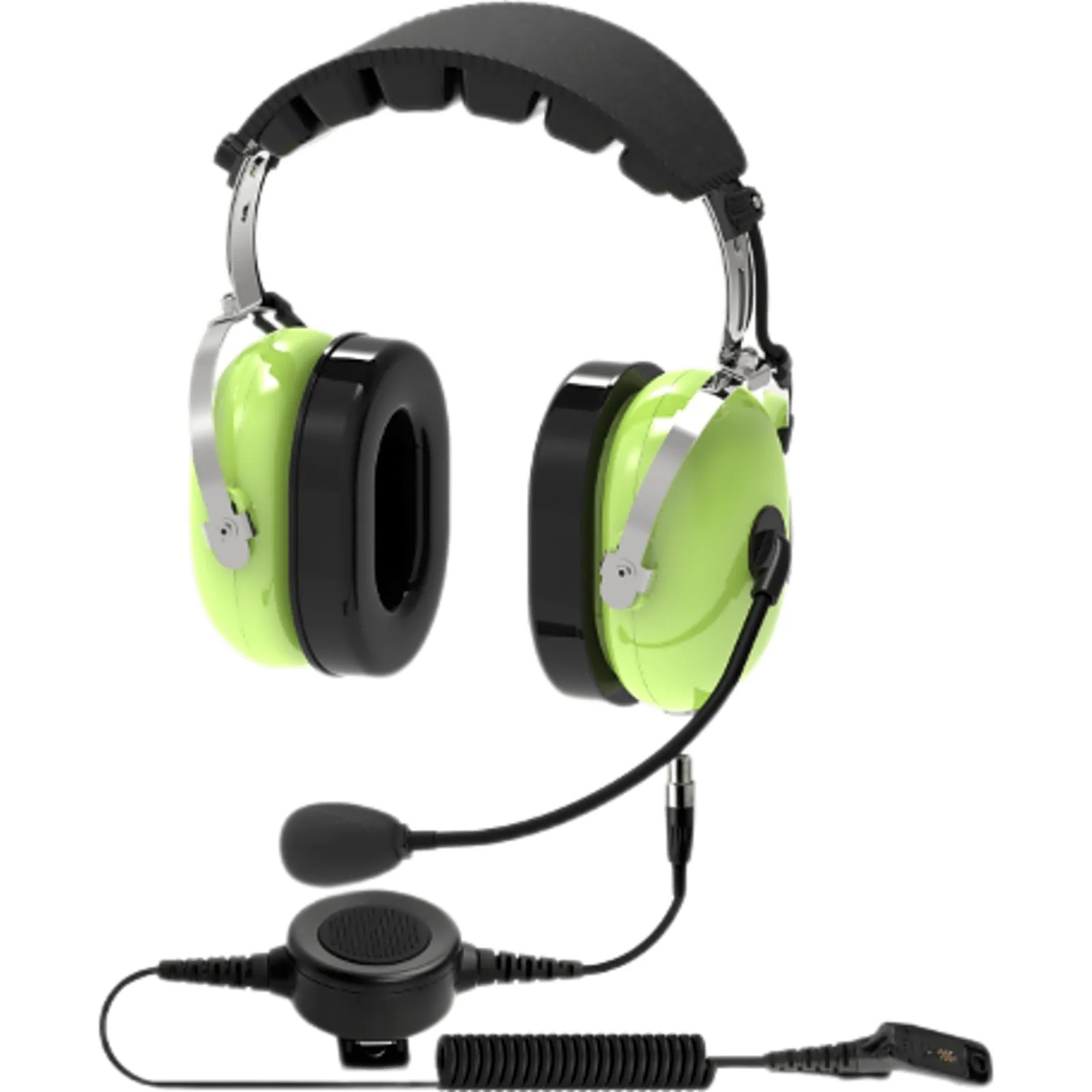 Auricular Unilateral / Reducción de Ruido Pasiva 28 dB / Micrófono de Brazo Flexible / PTT / Diadema Ajustable / Profesional