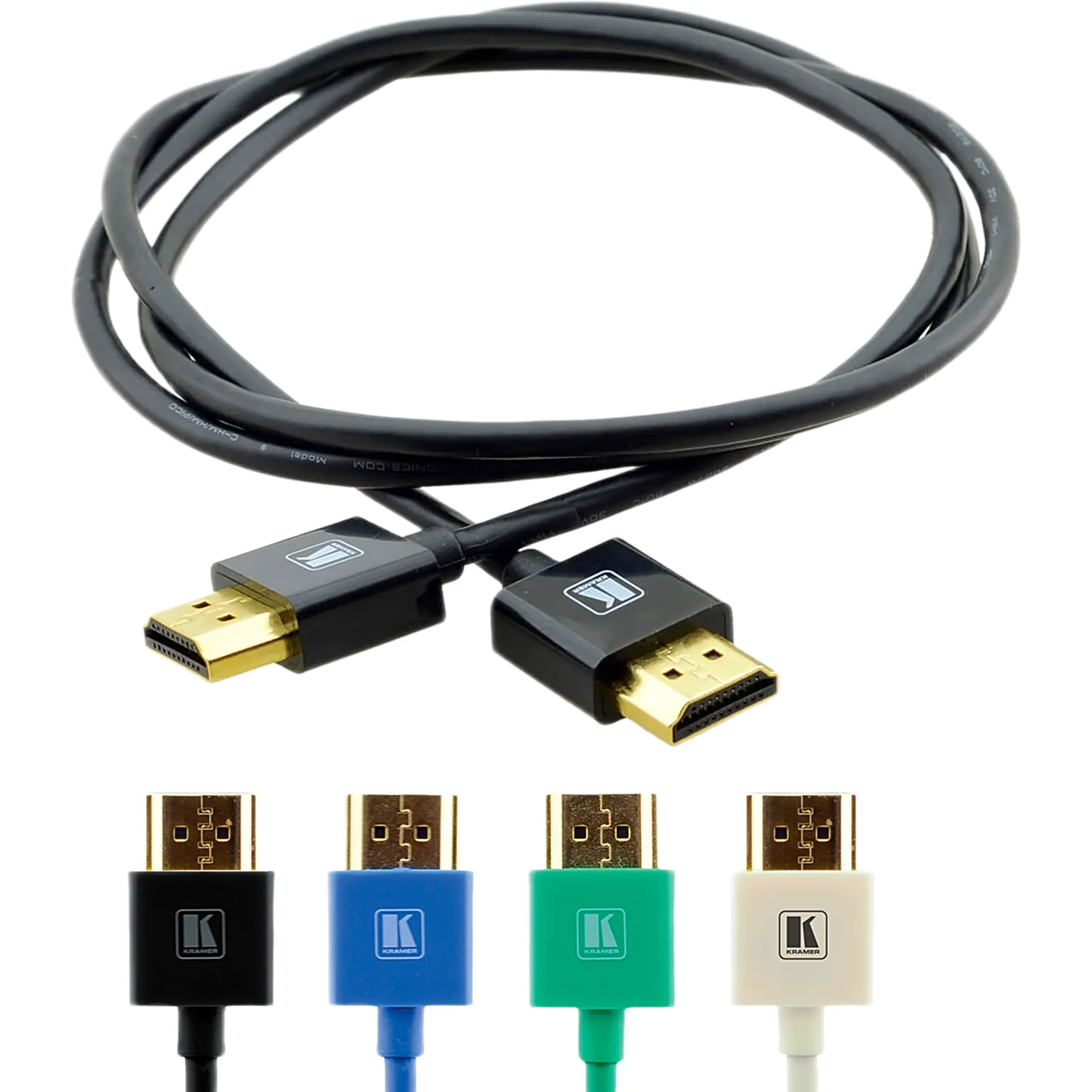 Cable HDMI Ultra Delgado Alta Velocidad con Ethernet | 4K@60Hz (4:2:0) | 18Gbps | Conector HDMI Delgado 16 mm (0.63 in) | Radio de Curvatura 36 mm (1.42 in) | Triple Blindaje | Conectores Chapados en Oro 24K | 3 mts | Negro