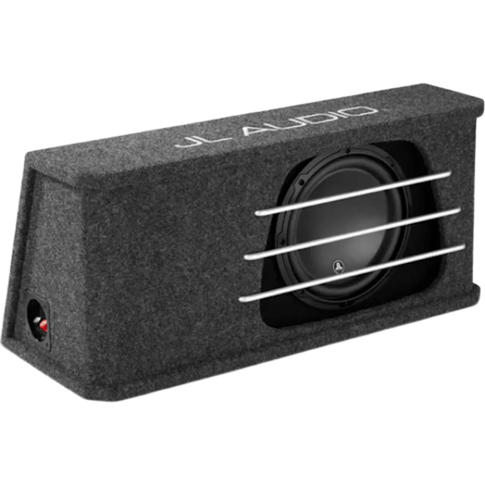 Subwoofer para Coche con Caja / W3v3 10" / 500 W RMS / Impedancia Nominal 2 &Omega; / Amplificador Recomendado 150-500 W / Cono de Polipropileno Relleno de Minerales / Carcasa con Puertos de Ranura Acoplada a la Cámara / Rejillas con Barras de