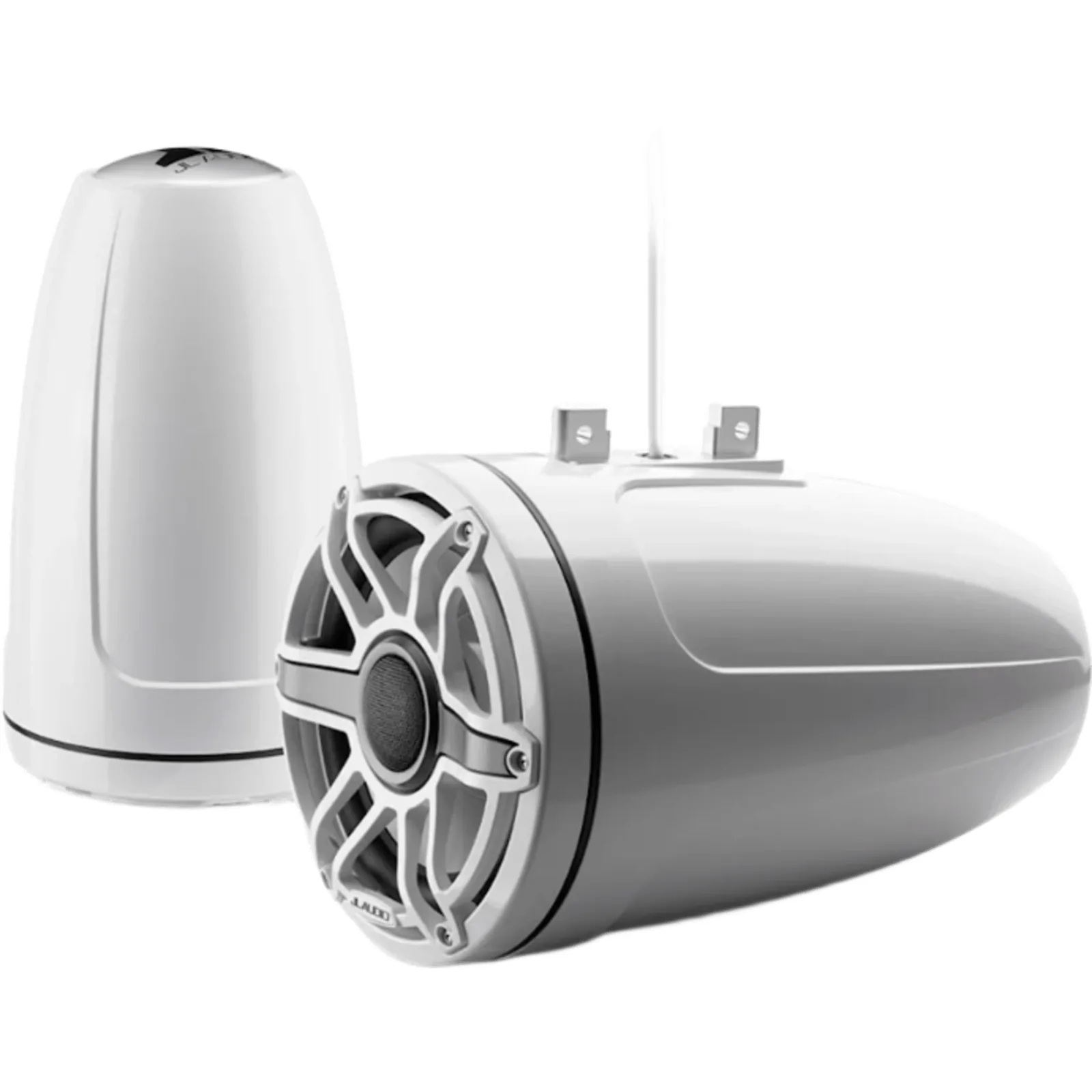 Bocinas Cerradas para Torre / Coaxial 8.8" (224 mm) / 125 W RMS / Impedancia 4 &Omega; / Respuesta 38 Hz-20 kHz / Tweeter Cúpula de Seda 32 mm (1.25") / Cono Polipropileno con Mica / Rejilla Deportiva Blanca / Cable 16 AWG 3 m (10 ft)