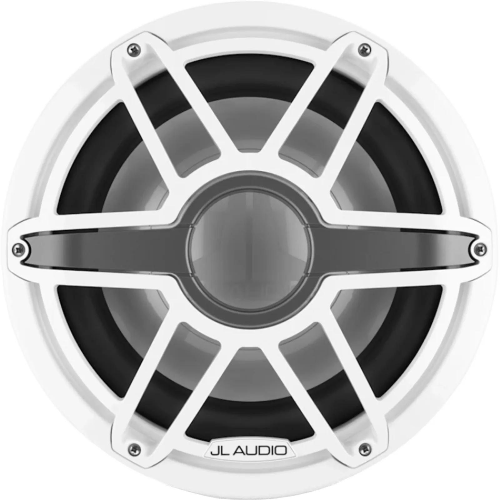 Subwoofer Náutico JL Audio M7 / 12" / Rejilla Deportiva Blanca / Deflector Infinito / 600 W RMS / 4 &Omega; / Sensibilidad 86.7 dB / Cono de Polipropileno Relleno de Mica / Montaje 306 mm (12.0625 in) / Profundidad de Montaje 202 mm (7.94 in)