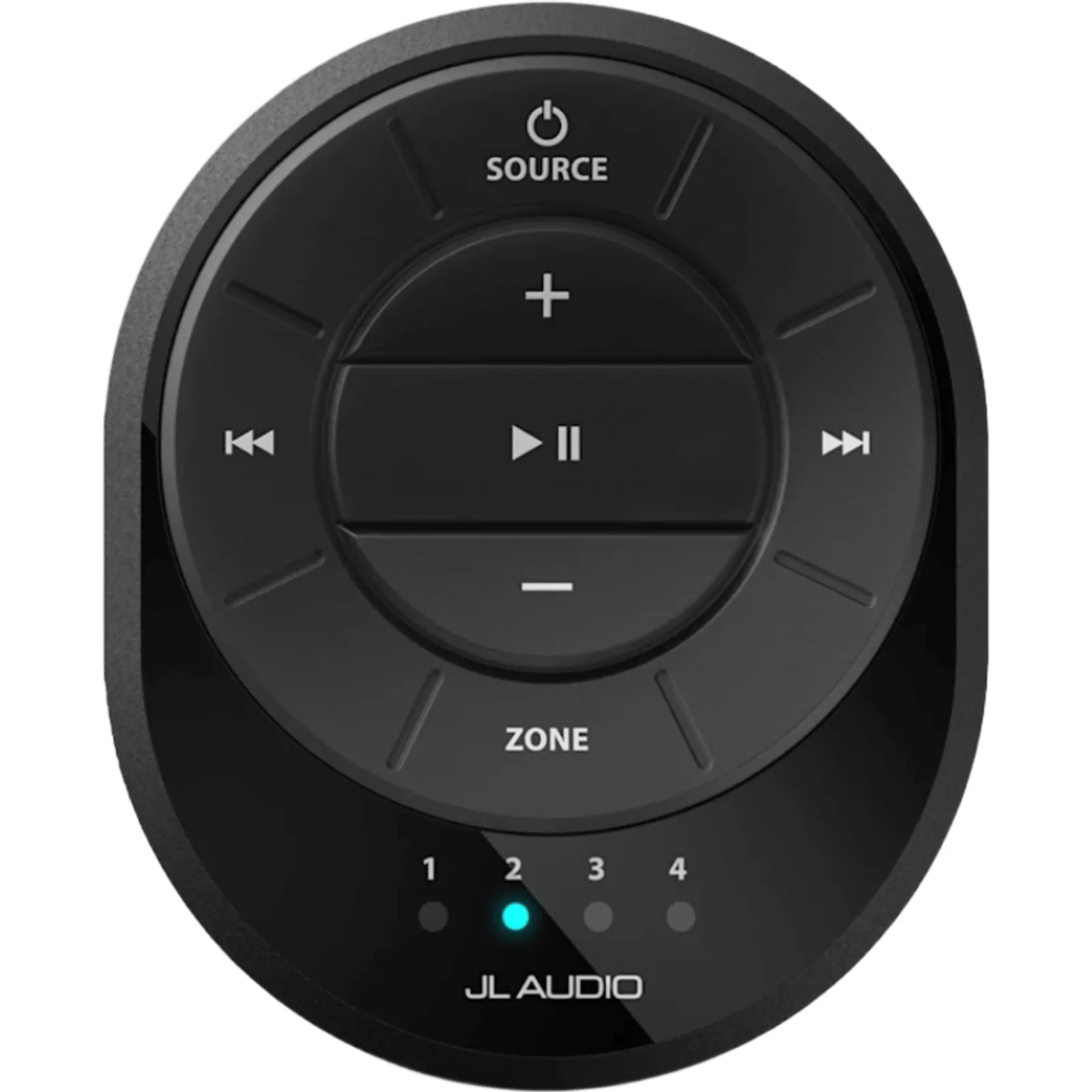 Control Remoto Marino / IP68 / Indicador de Zona LED / Bluetooth hasta 11 m (35 ft) / Fuentes y Formatos Derivados de Unidad Host / Dimensiones 80 x 65 x 12 mm (3.15 x 2.56 x 0.49 in) / Temperatura -20 °C a 60 °C (-4 °F a 140 °F)