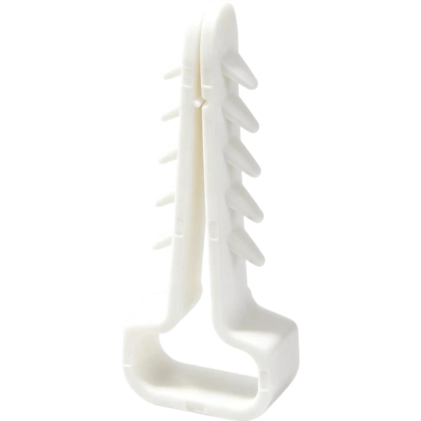 Grapa Taquete de Nylon para Fijación de Cables en Interior y Exterior / Color Blanco / 5 × 8 mm / Paquete con 100 Piezas