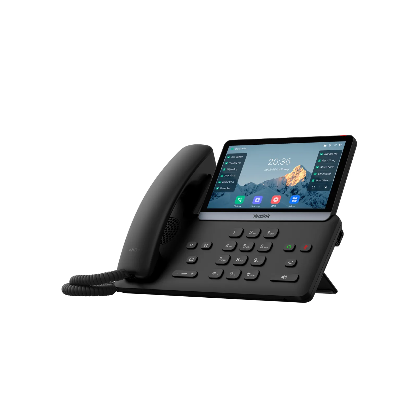 Teléfono IP Ejecutivo Yealink SIP-T77U con Pantalla Táctil de 7 Pulgadas Audio HD y Cancelación de Ruido con IA