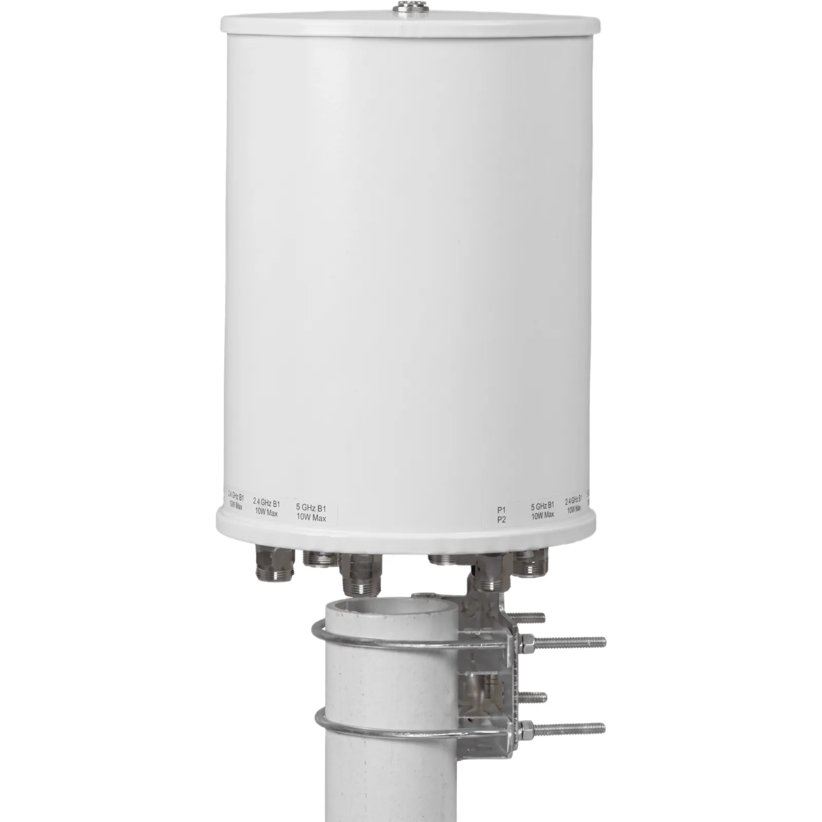 Antena Omnidireccional Doble Banda 8 dBi / Conector 4 x N Hembra / Frecuencia 2400-2500 MHz y 5150-5850 MHz / Polarización Vertical / Ganancia 8 dBi / Ancho de Haz Horizontal 360° / Ancho de Haz Vertical 17° / VSWR 1.5 Máx / Impedanc