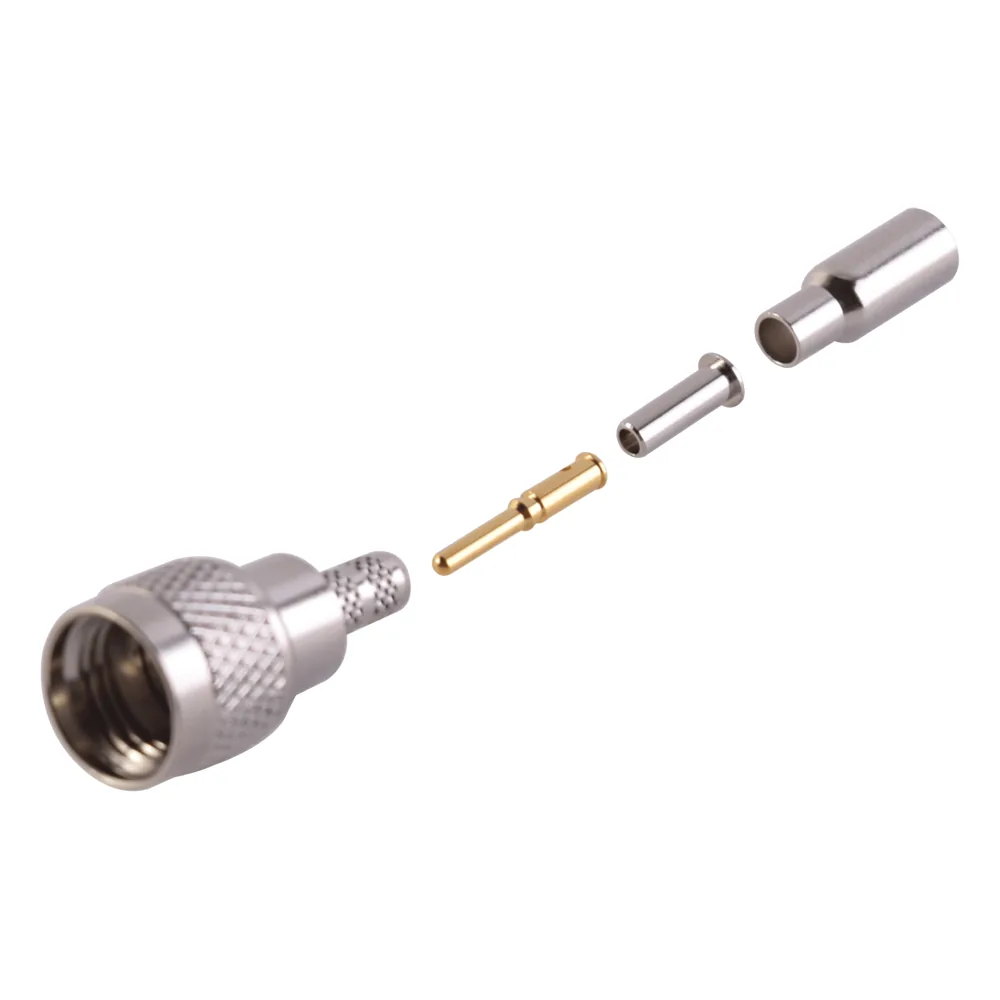 Conector mini UHF Macho de anillo plegable para cable RG-174/U, BELDEN 8216
