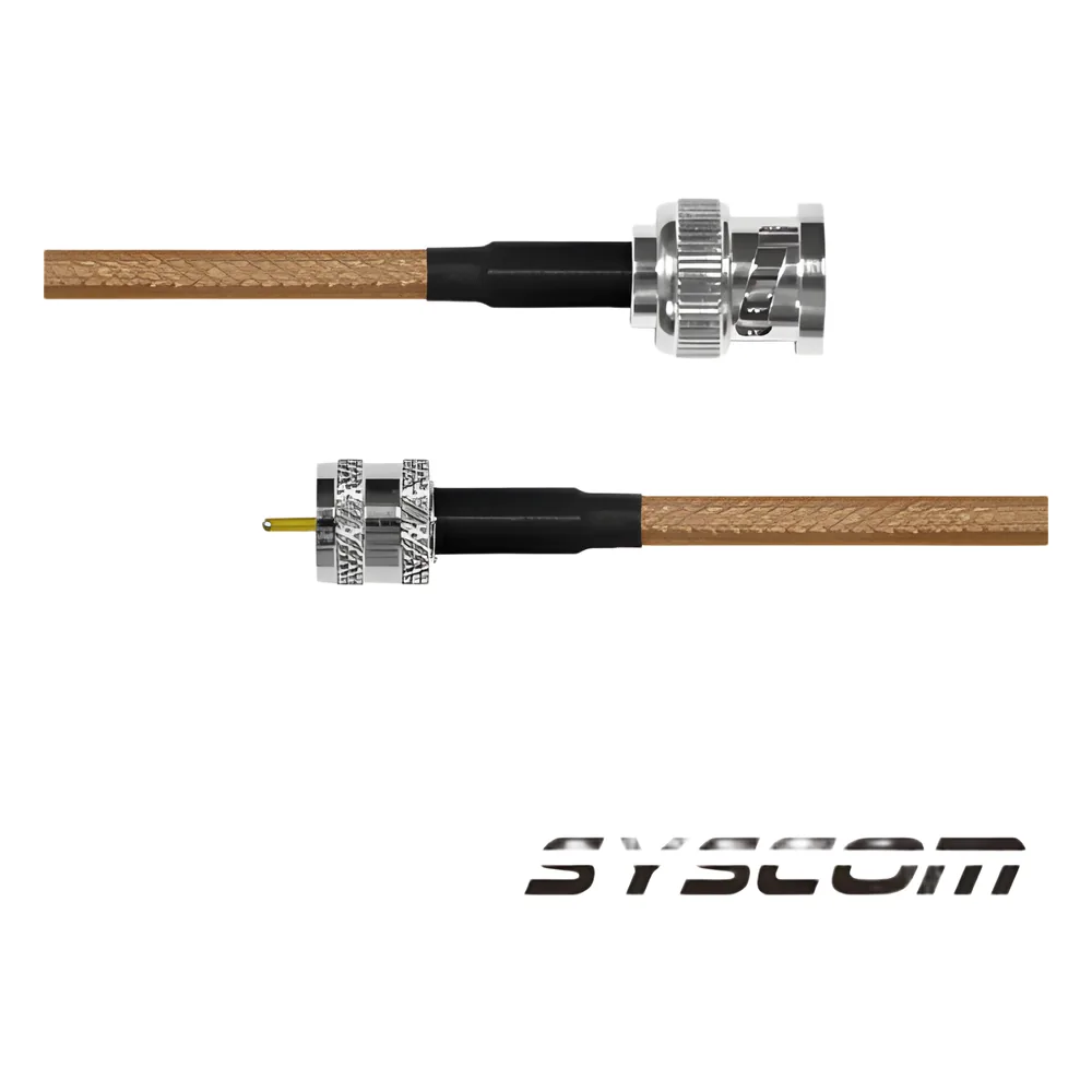 Cable RG142 con conectores BNC MACHO/MINI UHF MACHO.