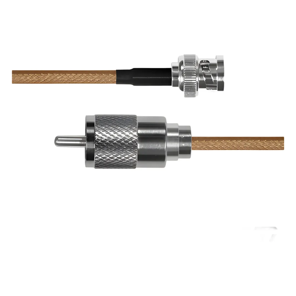 Cable RG142,con conectores BNC Macho / UHF Macho.