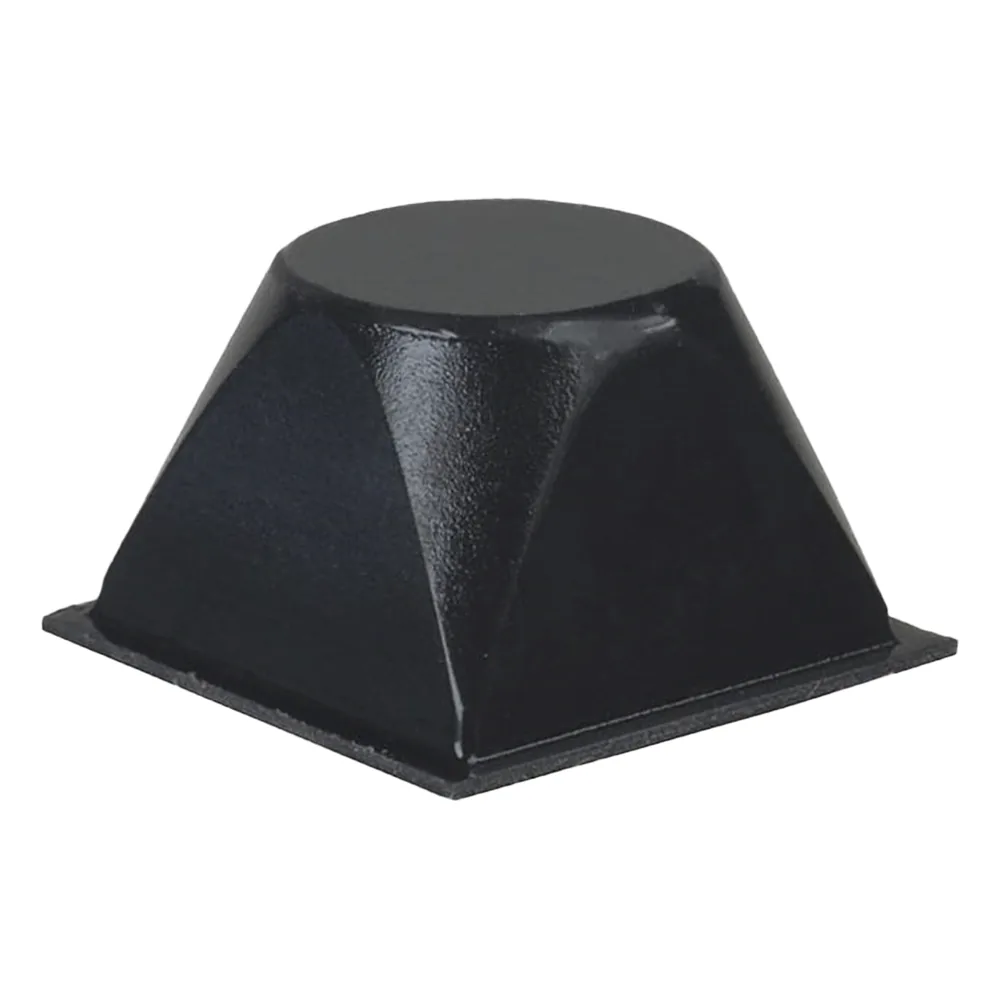 Base Cuadrada Cónica Negra de Poliuretano, 20.5 x 20.5 x 13 mm.