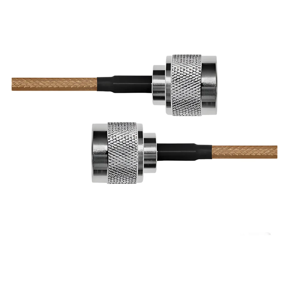 Cable Coaxial RG-142/U de 30 cms, con conectores N Macho a N Macho.