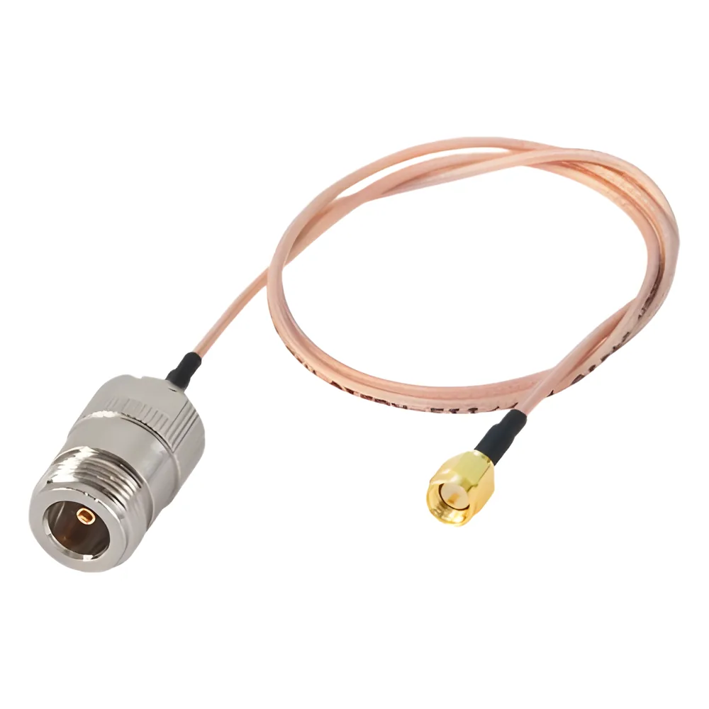 Jumper con Cable RG-316 conectores N Hembra / SMA Macho Inverso 60 cm.